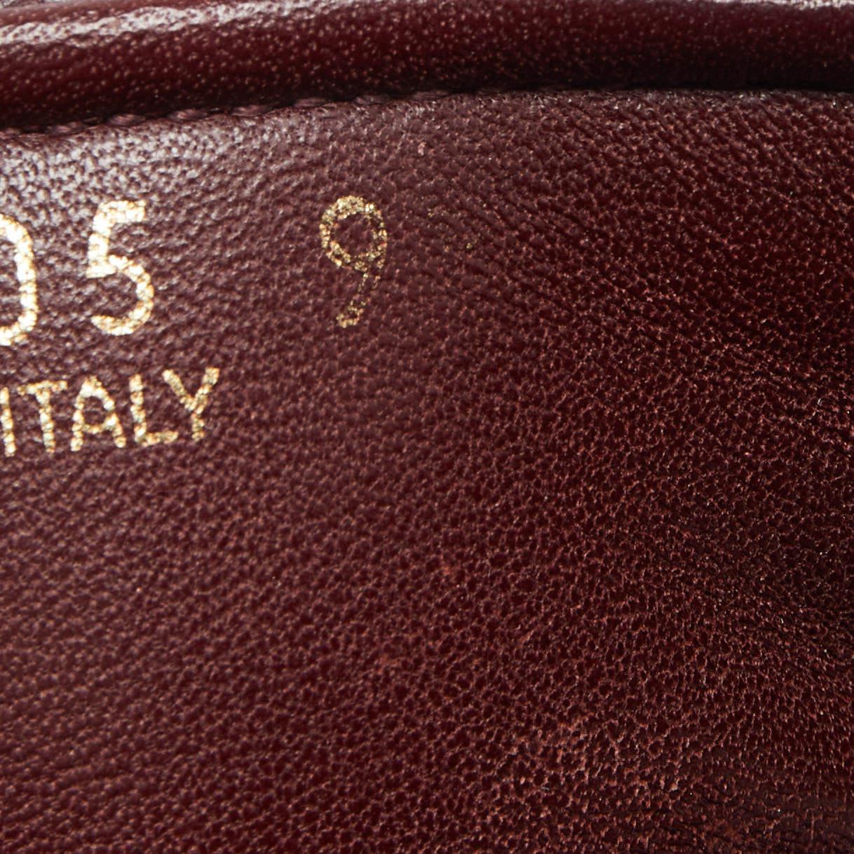 Men's Prada Burgundy Saffiano Leather Buckle Slide Sandals Size 43.5