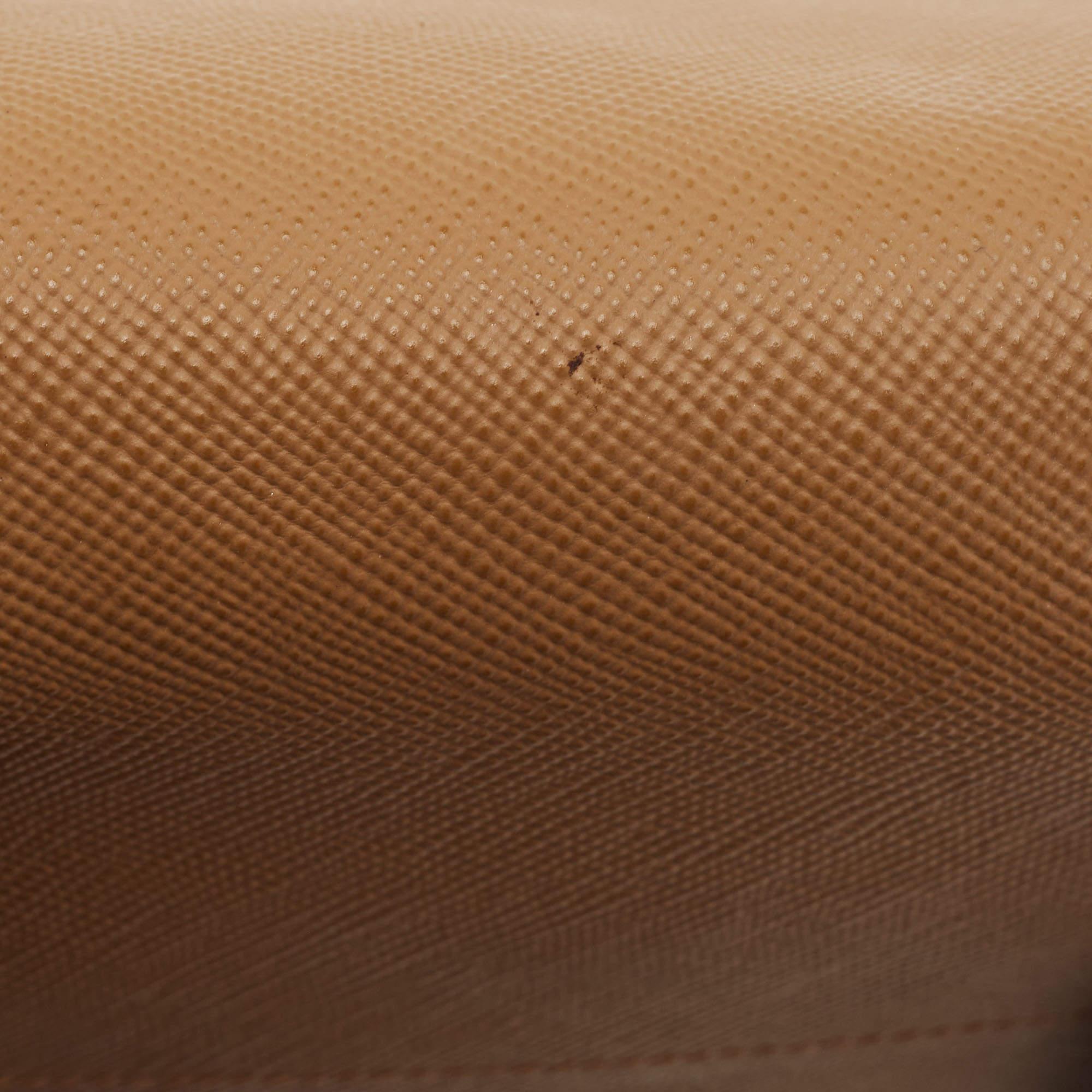 Prada Burgundy Saffiano Lux Leather Top Handle Bag 3