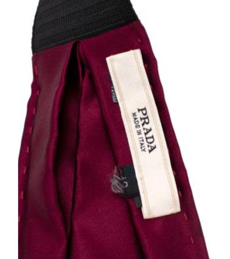 Women's Prada Burgundy Silk Twist Waist Belt For Sale