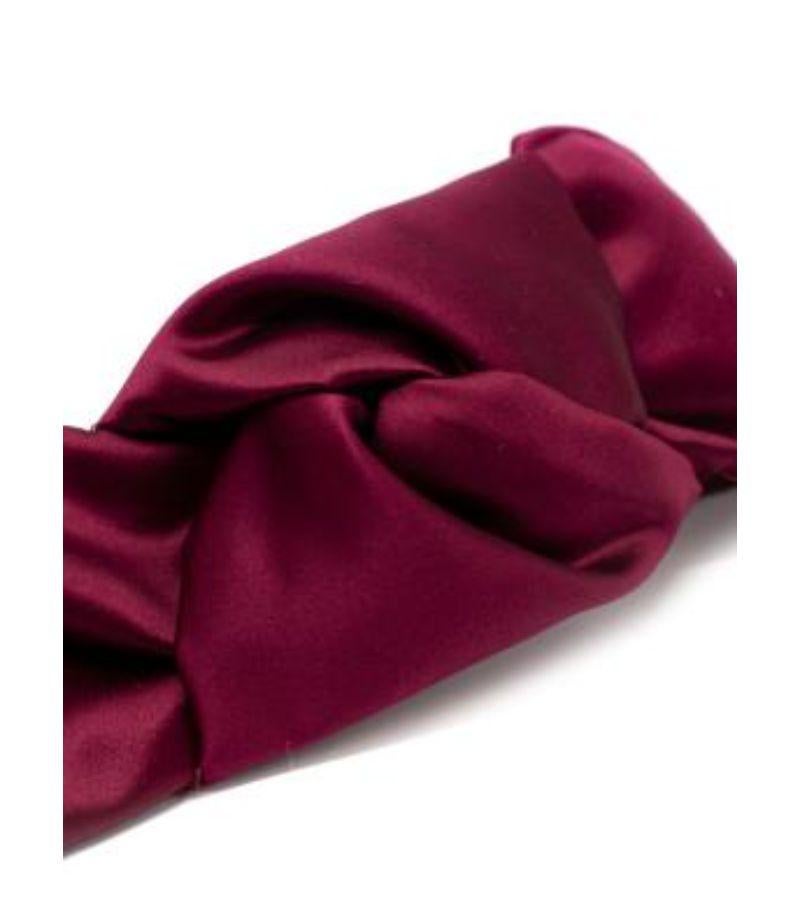 Prada Burgundy Silk Twist Waist Belt For Sale 3