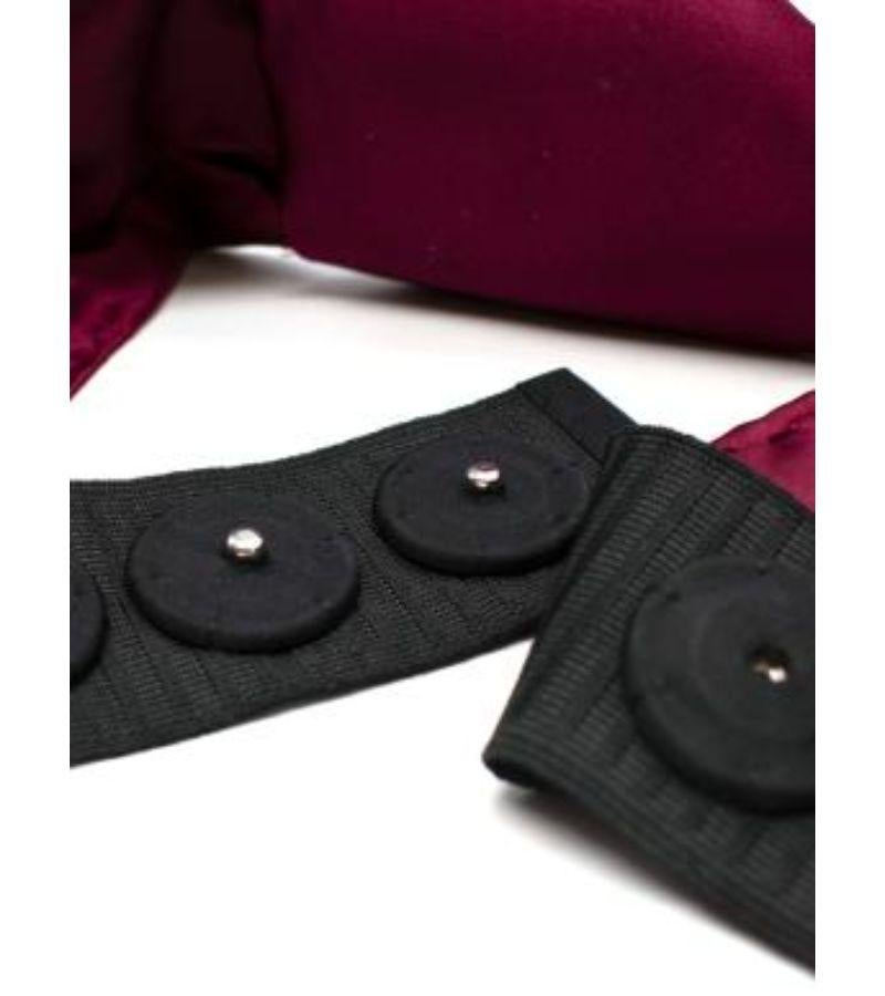 Prada Burgundy Silk Twist Waist Belt For Sale 4