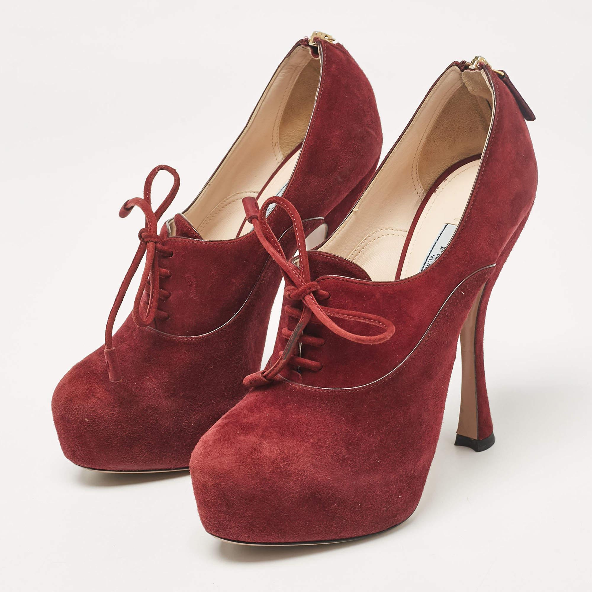 Perfectly sewn and finished to ensure an elegant look and fit these Prada booties are a purchase youll love flaunting. They look great on the feet.