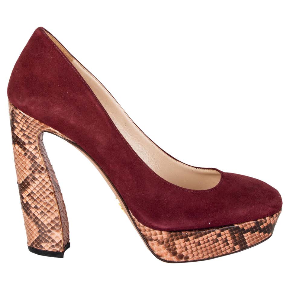 Python Burgundy HERMES red leather PEGASE Ballet Flats Shoes 36 For Sale at 1stDibs