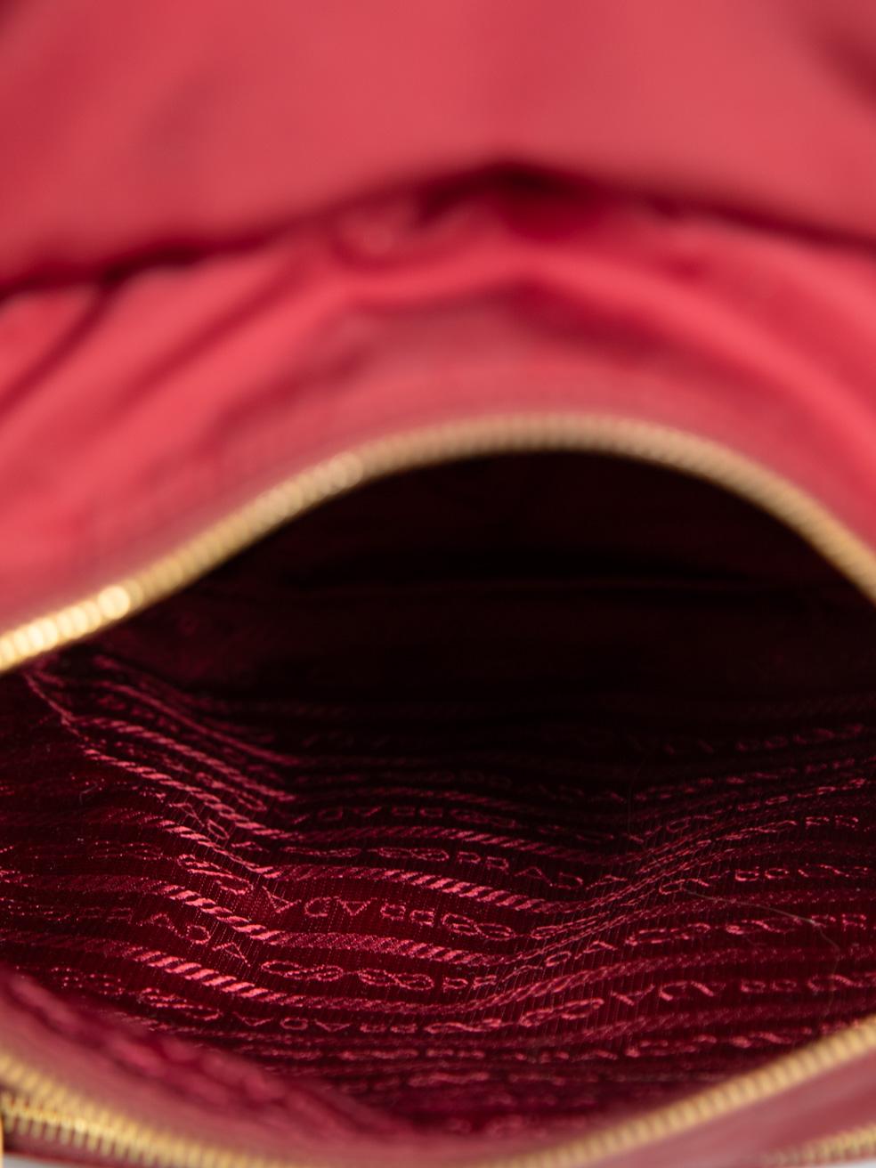 Prada Burgundy Tessuto Medium Messenger Bag 1