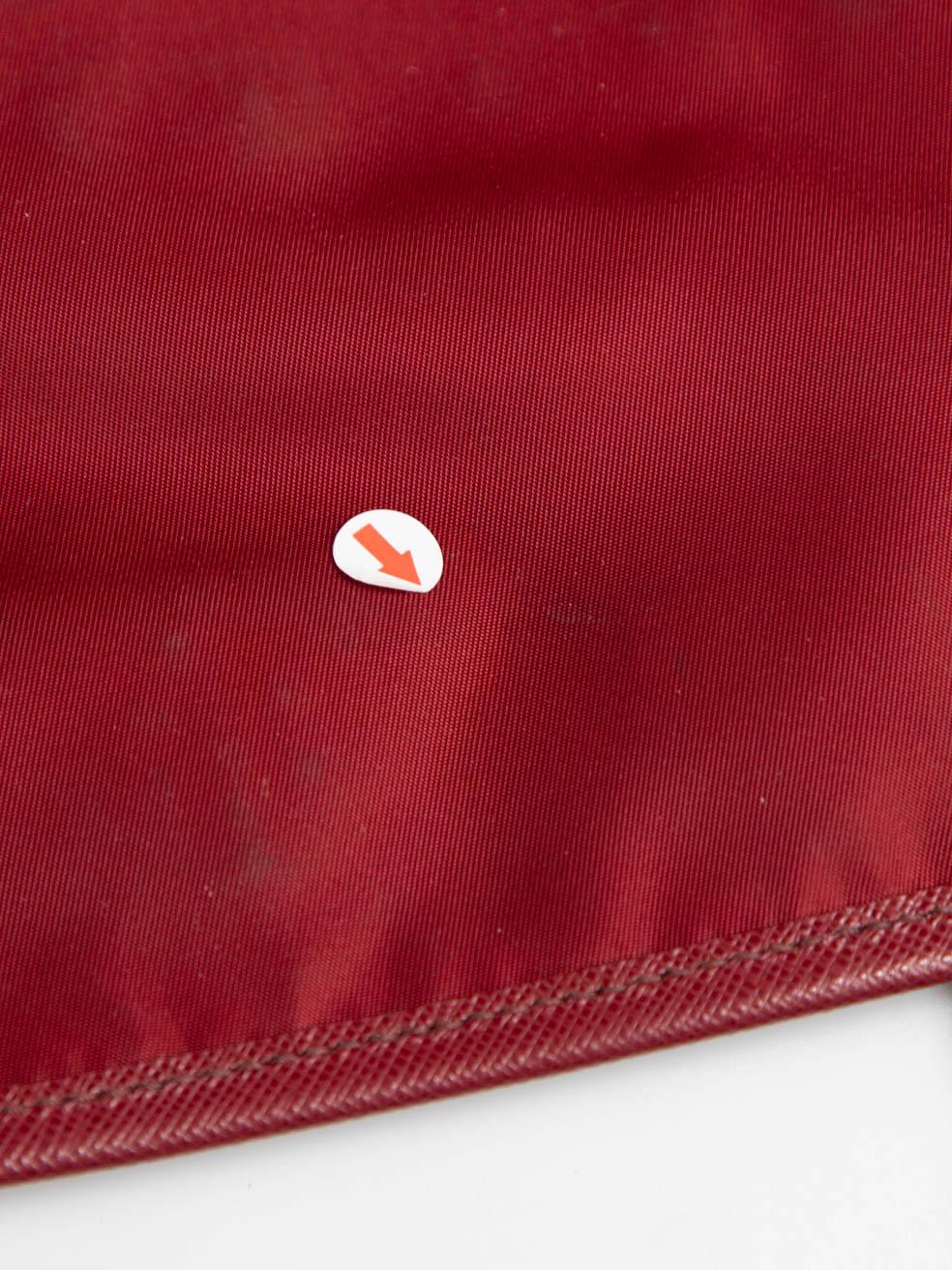Prada Burgundy Tessuto Medium Messenger Bag 2