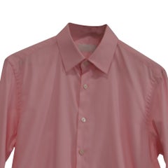 Prada Button Down Shirt in Pink Cotton