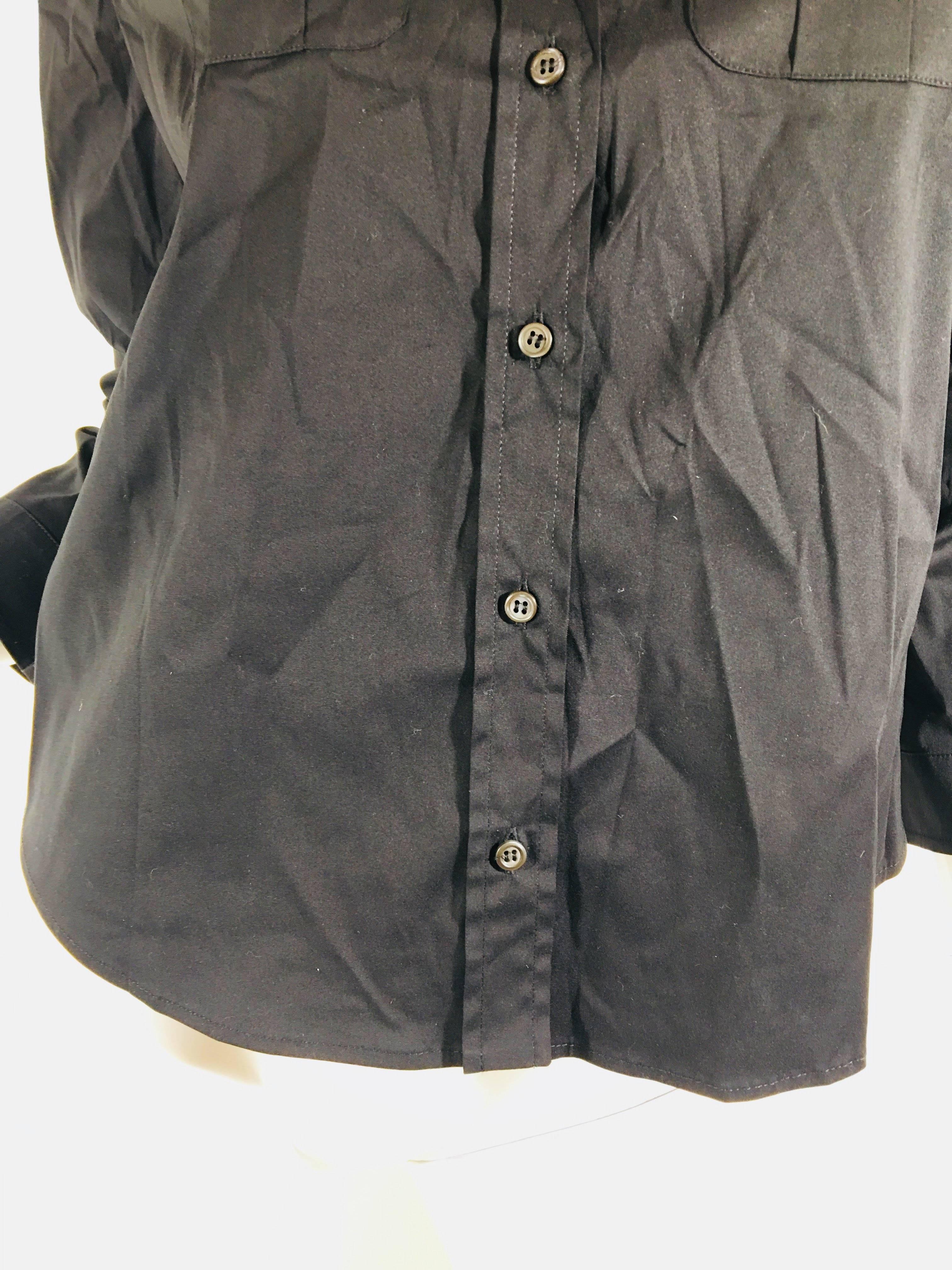 Prada Button Up Blouse with Dual Front Pockets.