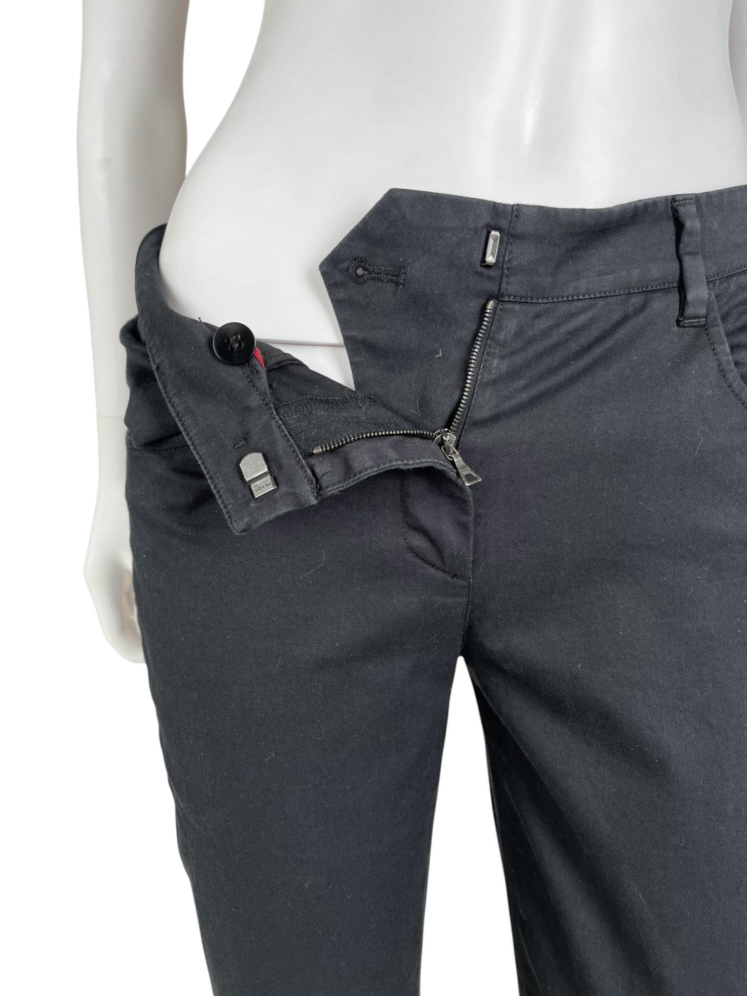 Prada by Miuccia F/W 2007 Curly Black Denim en venta 1