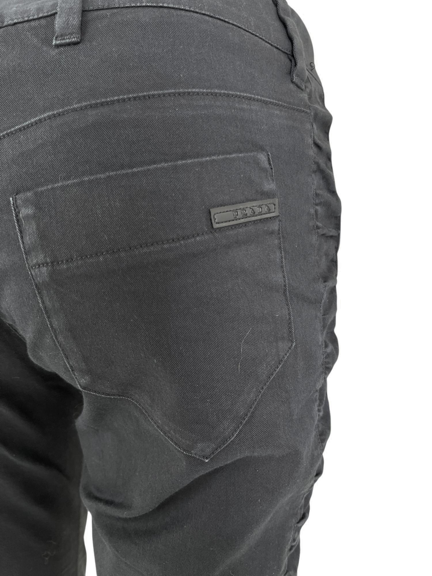 Prada by Miuccia F/W 2007 Curly Black Denim en venta 3