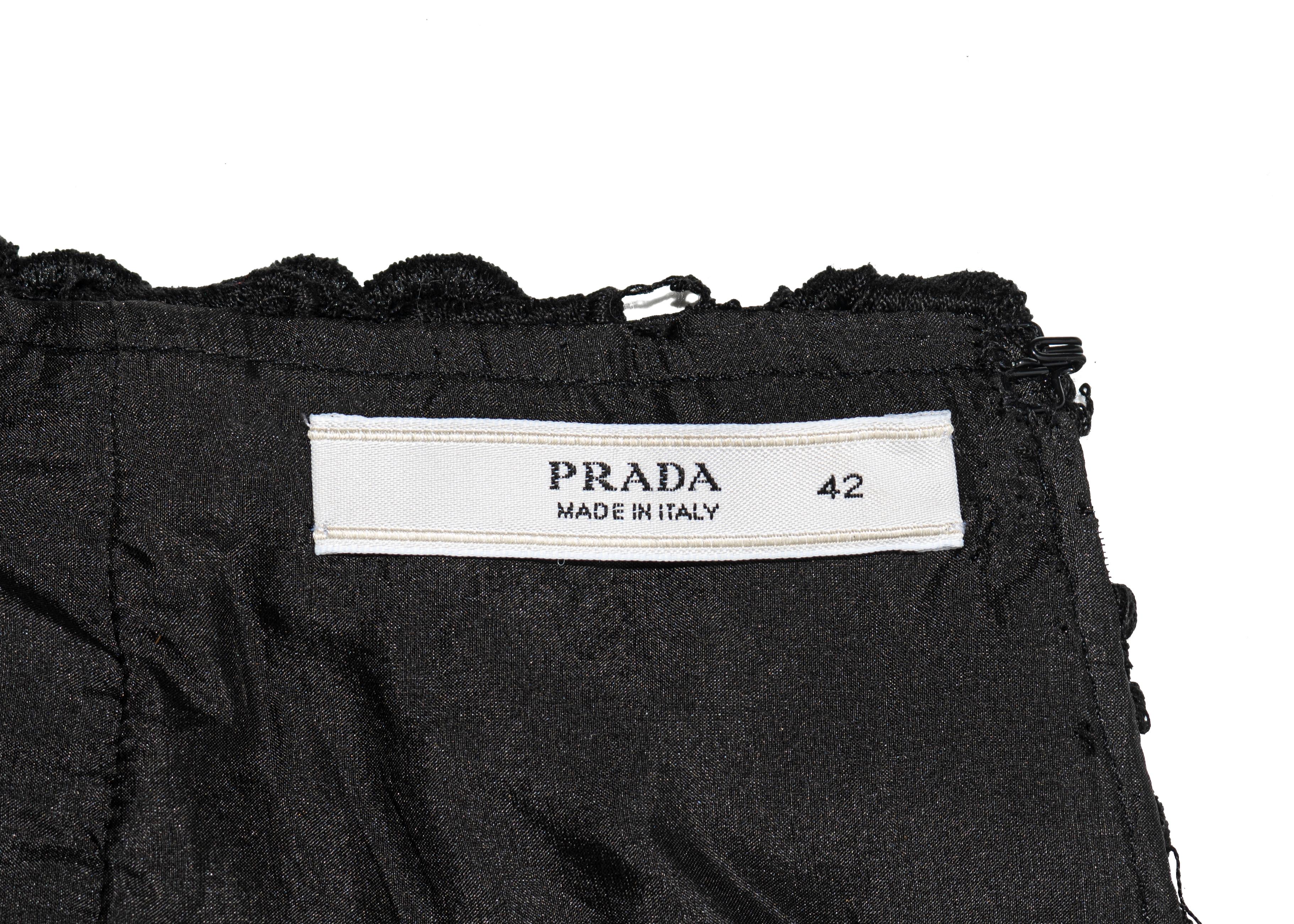 Prada by Miuccia Prada black lace evening ensemble, fw 2008 For Sale 5