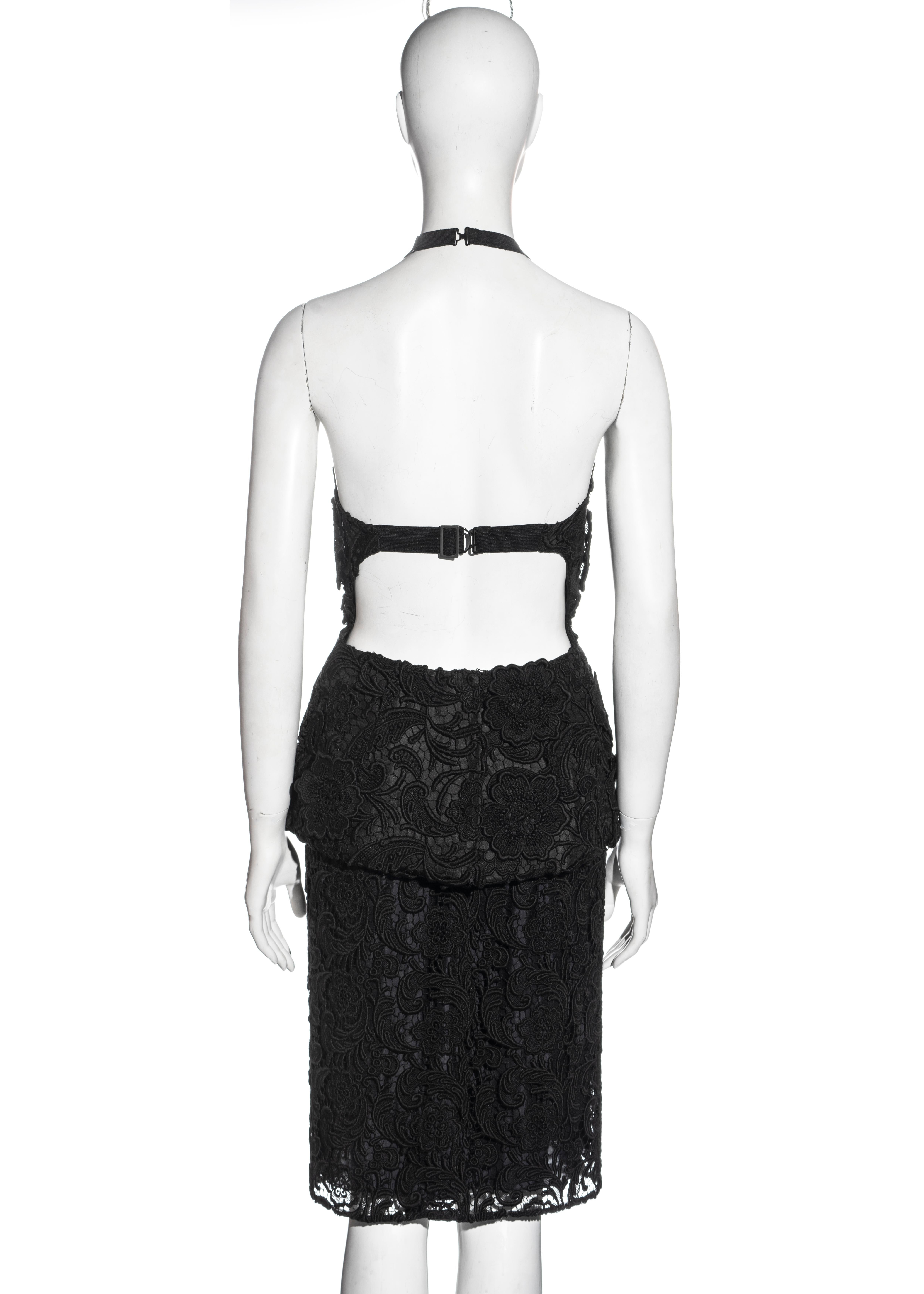 Prada by Miuccia Prada black lace evening ensemble, fw 2008 For Sale 3