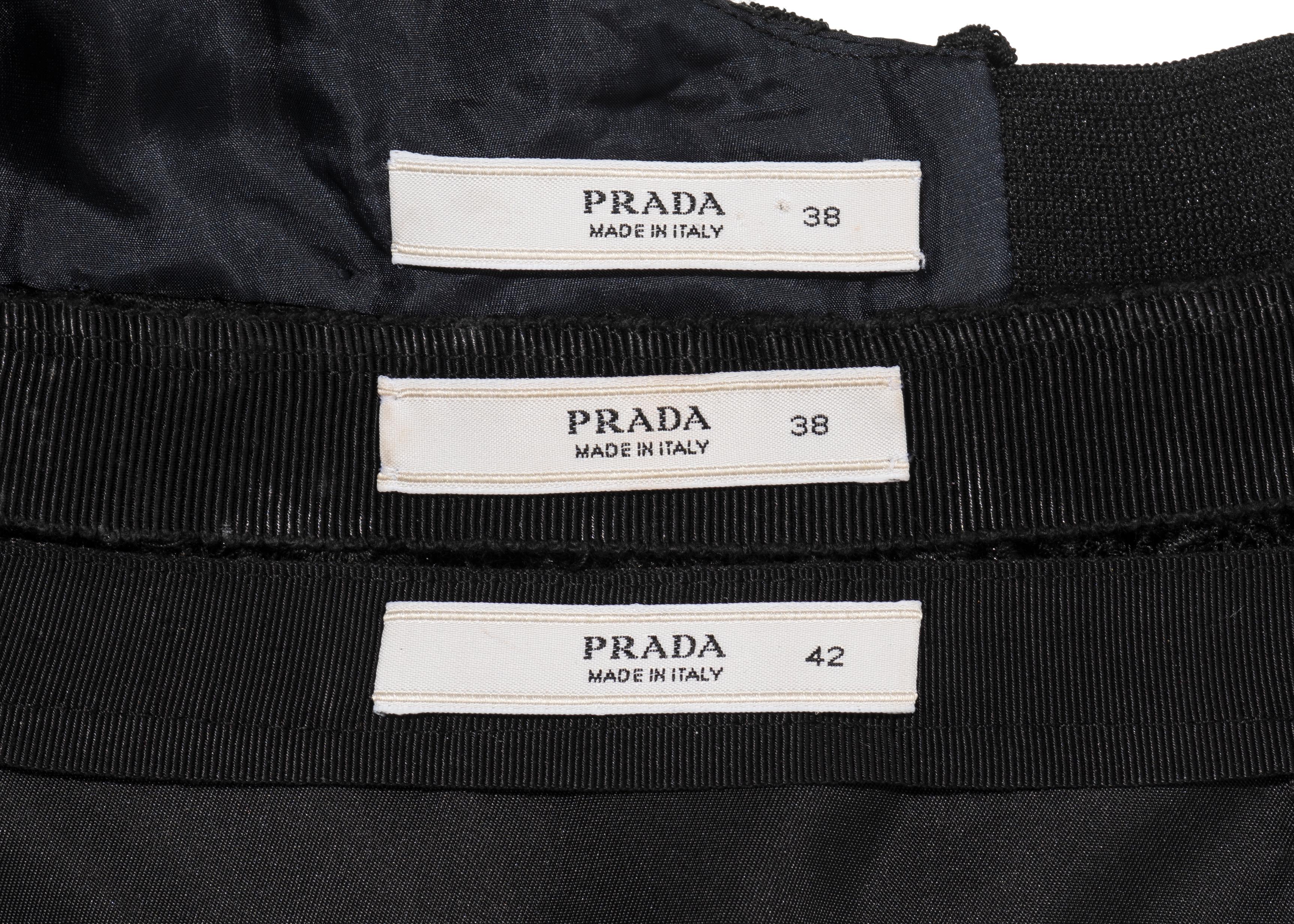 Prada by Miuccia Prada Schwarzes Abend Ensemble aus Spitze aus Spitze, H/W 2008 im Angebot 5