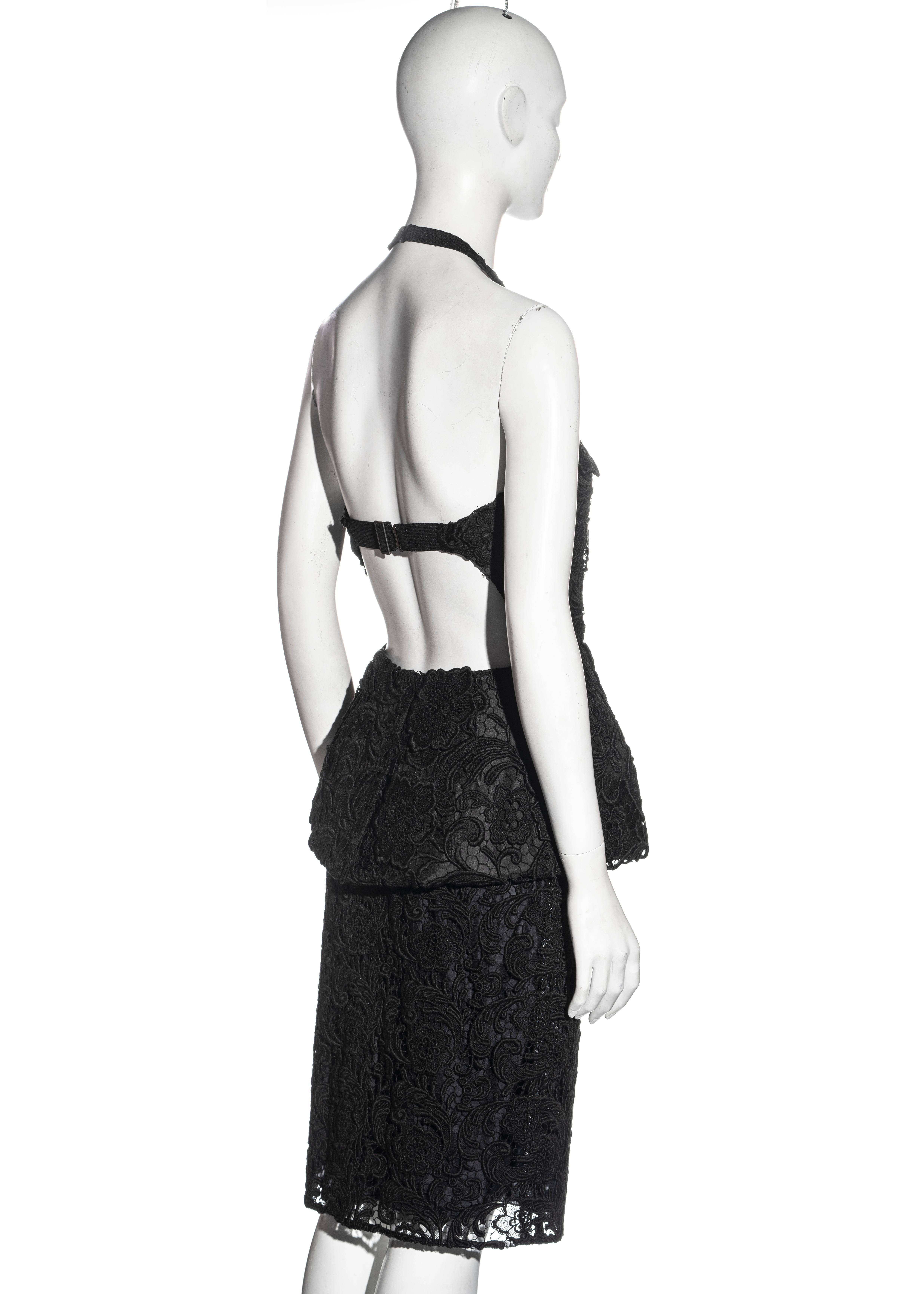 Prada by Miuccia Prada black lace evening ensemble, fw 2008 For Sale 4