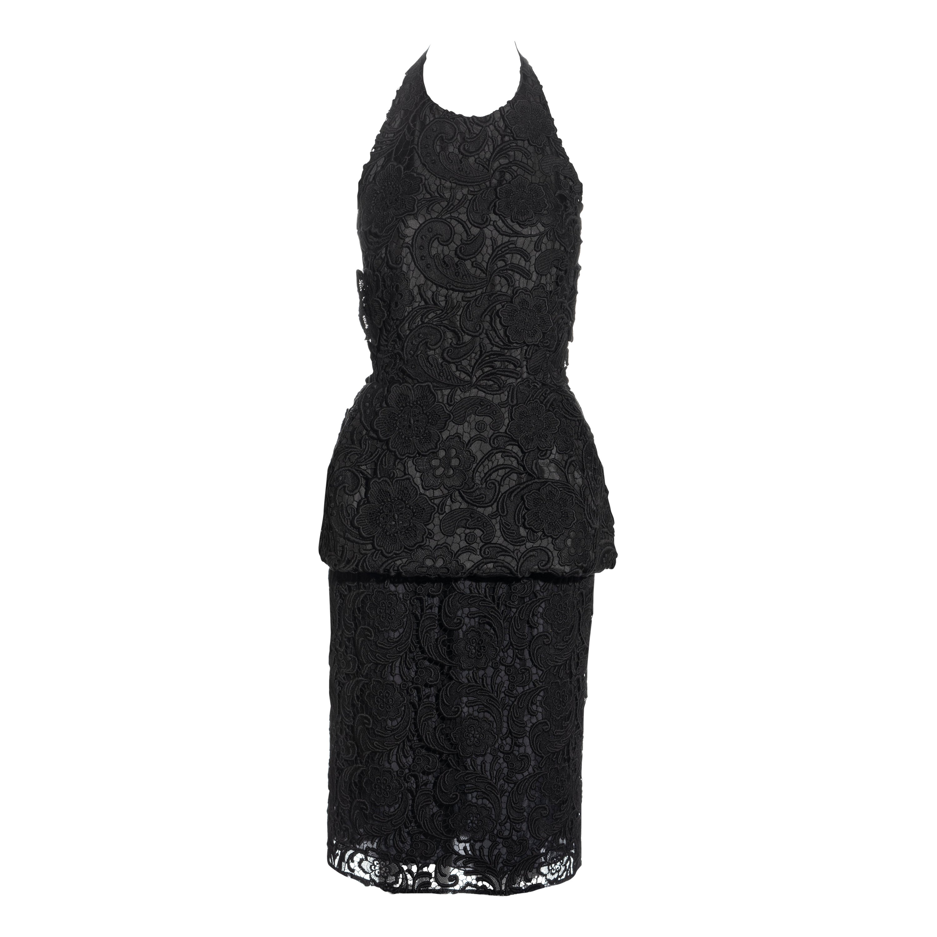 Prada by Miuccia Prada, ensemble da sera in pizzo nero, primavera 2008
