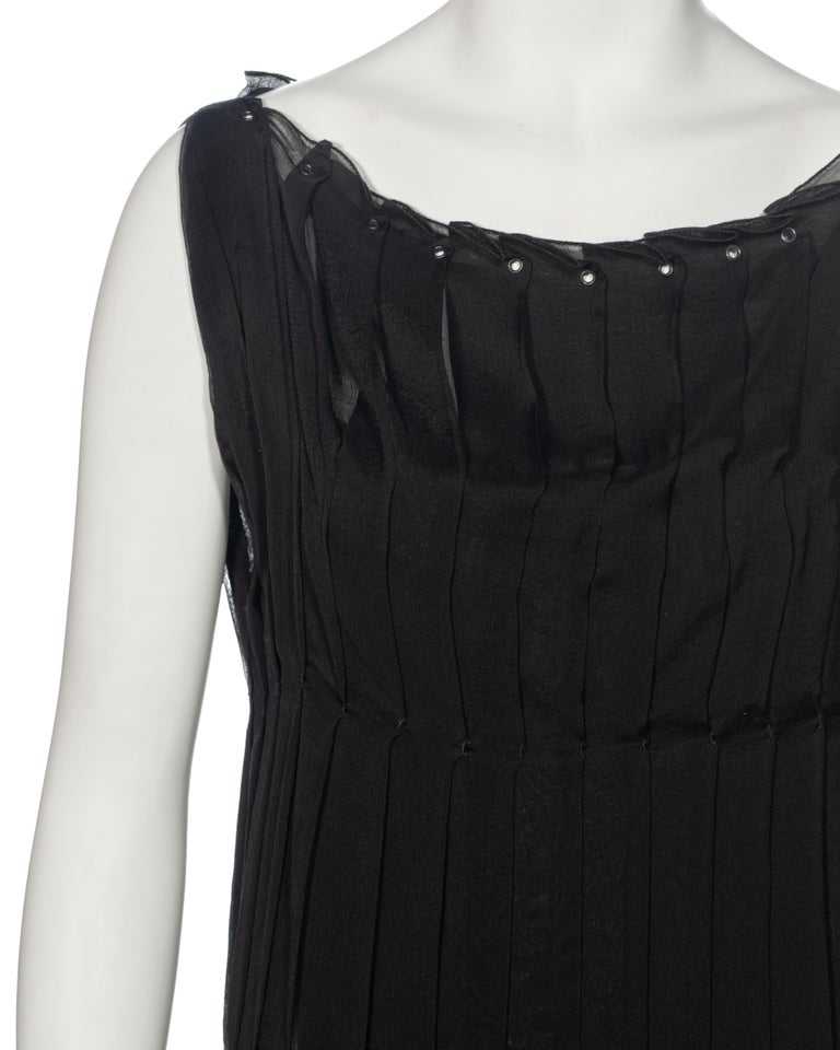strapless open back dress DKNY Womens Blue Pleated Sheer Lined Sleeveless Tie Neck Above The Kne –  Bobbi + Bricka main image 0