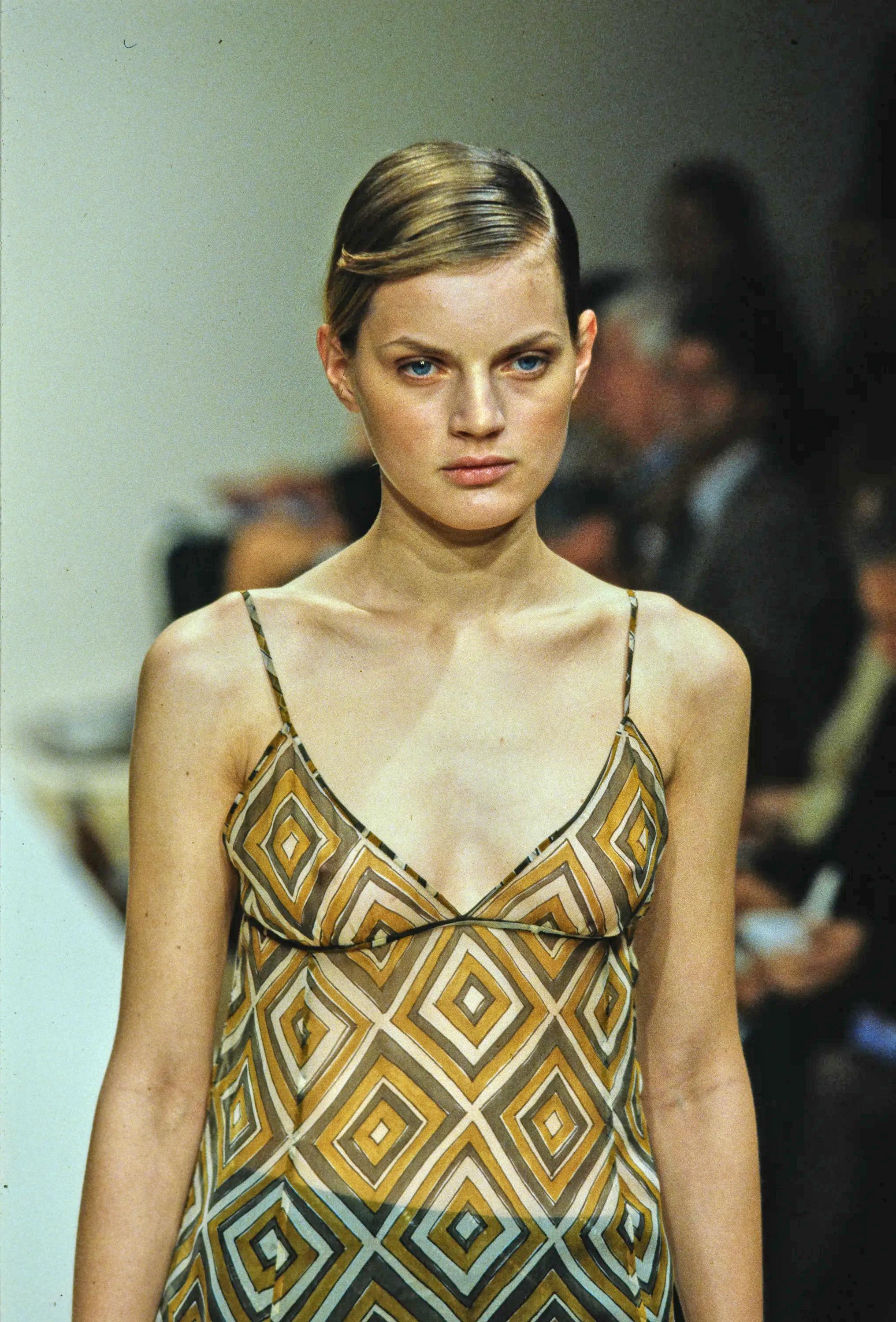 Prada by Miuccia Prada brown silk chiffon slip dress, fw 1996 In Excellent Condition For Sale In London, GB