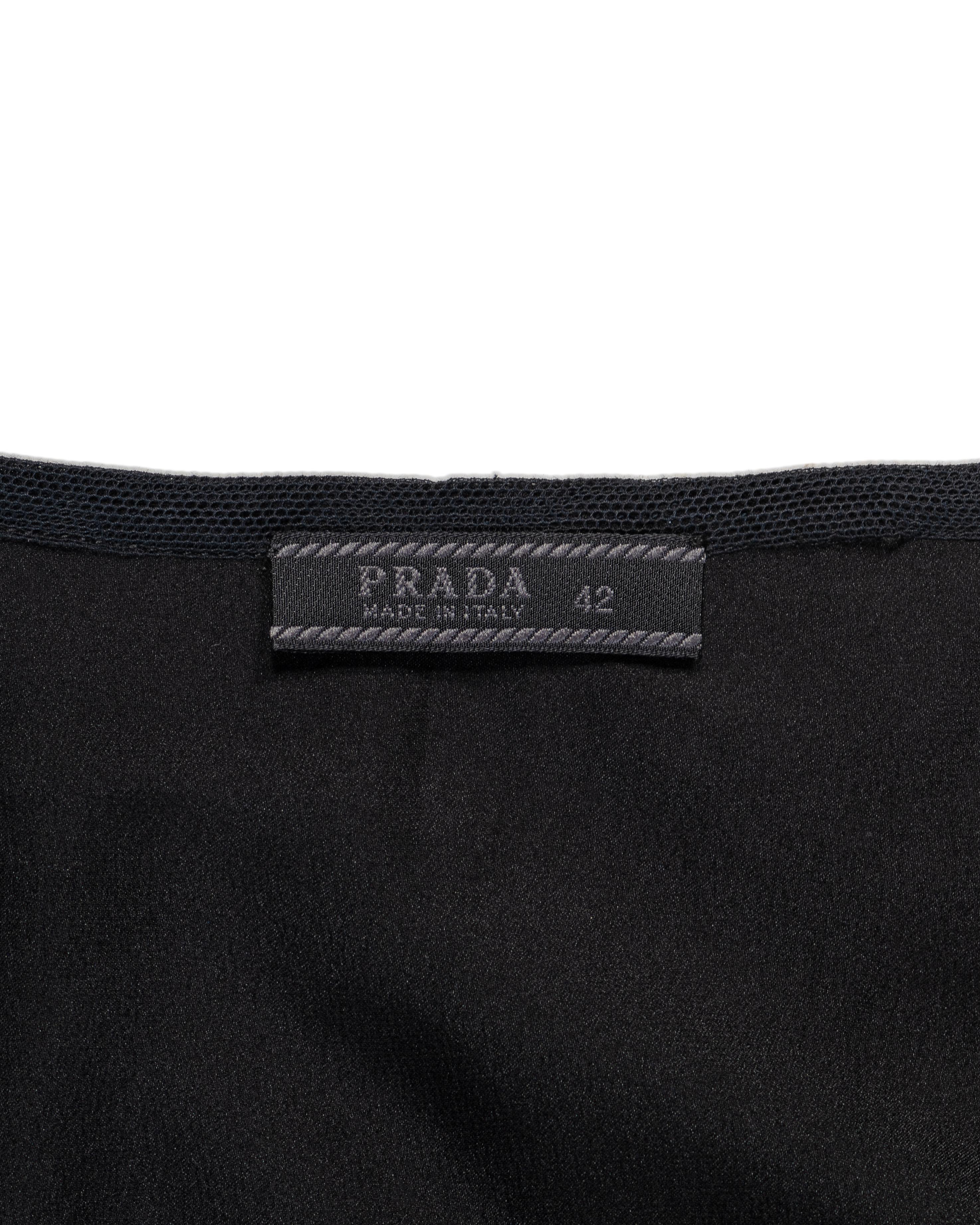 Prada by Miuccia Prada Cotton Tulle Bead Embroidered Maxi Skirt, FW 1997 9