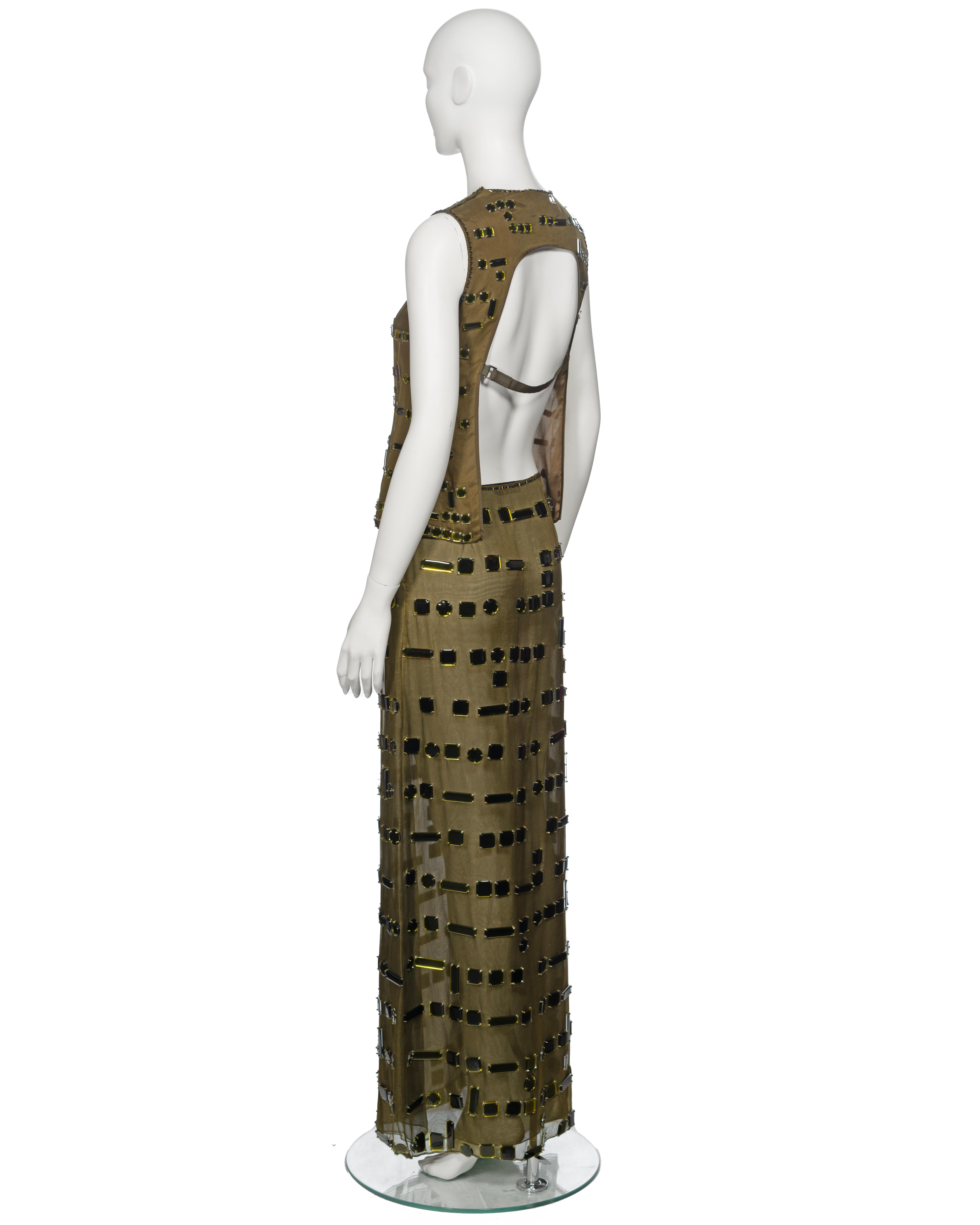 Prada by Miuccia Prada Embellished Silk Organza Top and Maxi Skirt Set, fw 1999 12