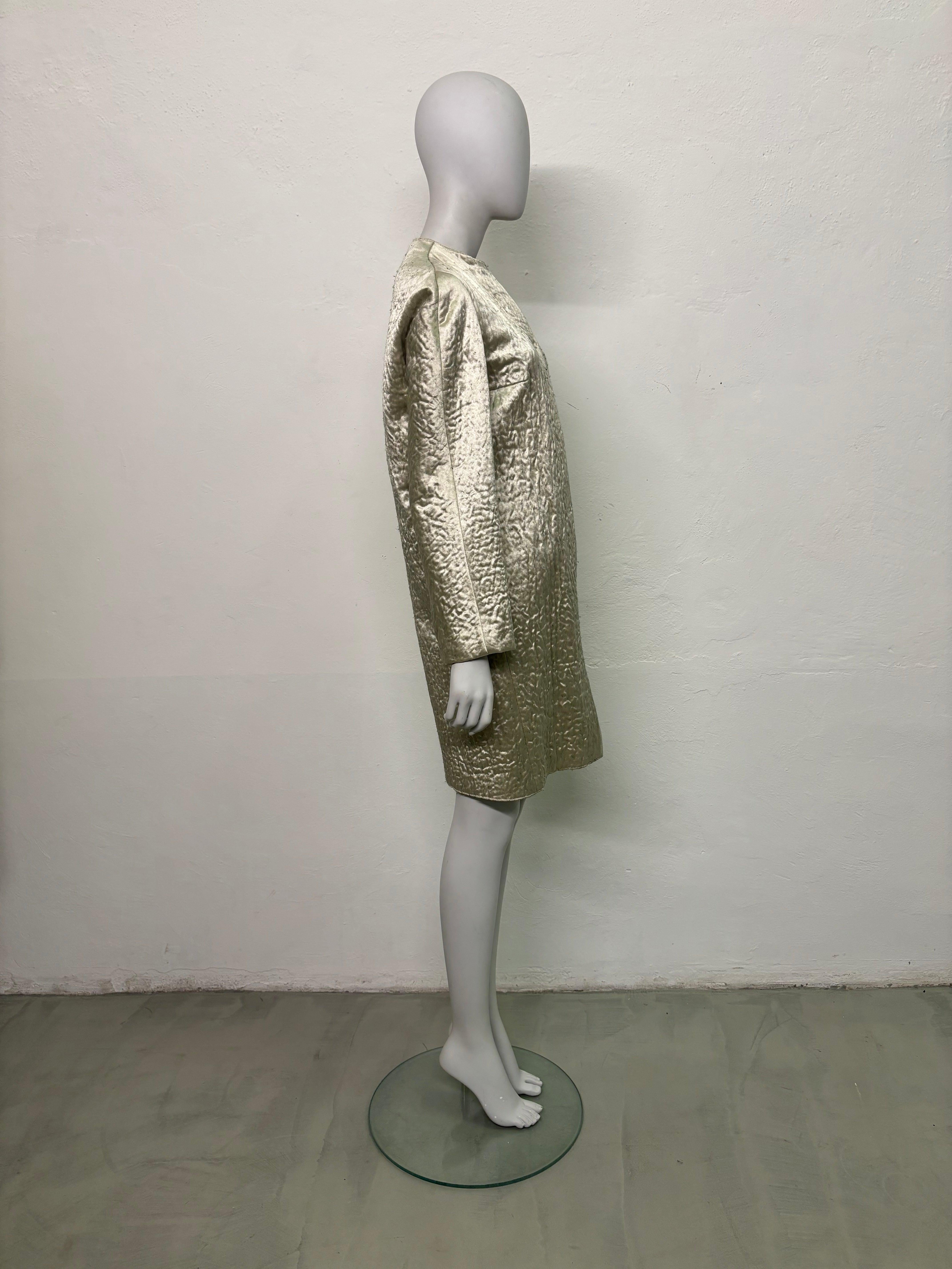 Gray Prada by Miuccia Prada F/W 1998 textured silk coat