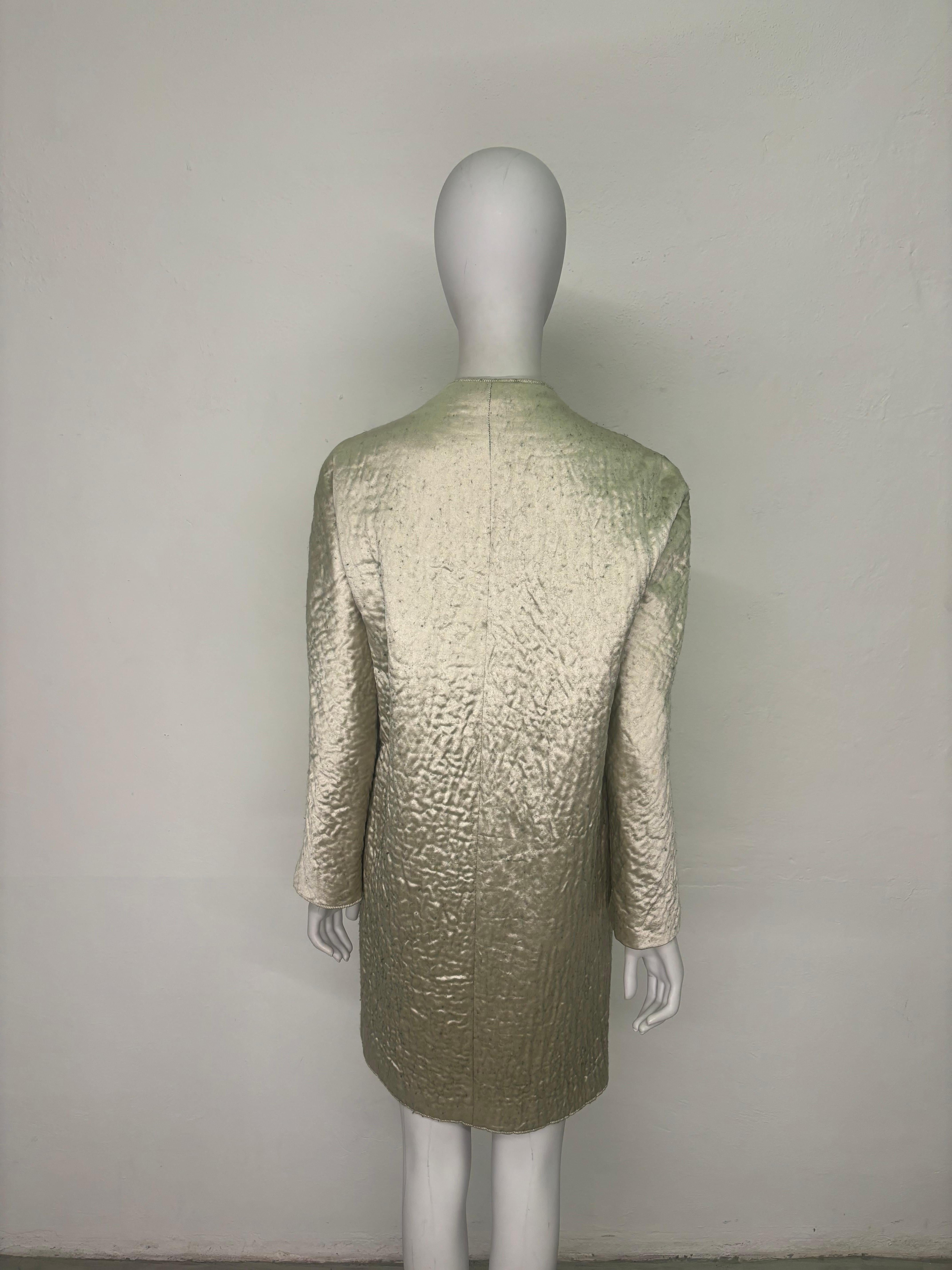 Prada by Miuccia Prada F/W 1998 textured silk coat In Excellent Condition In Rome, IT