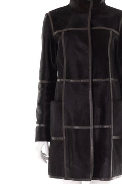 Prada by Miuccia Prada F/W 2005 black calfskin hooded coat