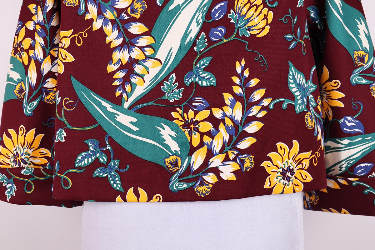 Prada by Miuccia Prada Veste croisée à imprimé floral 2014 Hawaii en vente 6