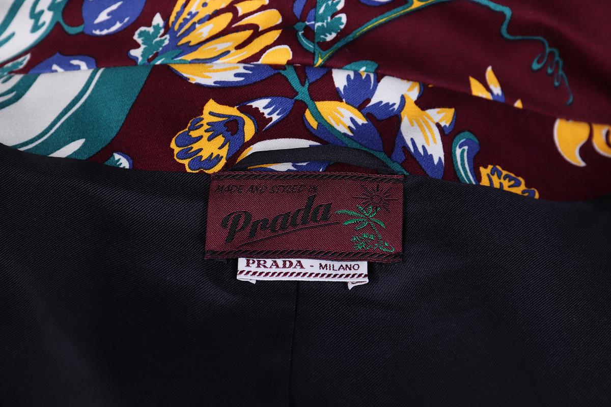Prada by Miuccia Prada Veste croisée à imprimé floral 2014 Hawaii en vente 4