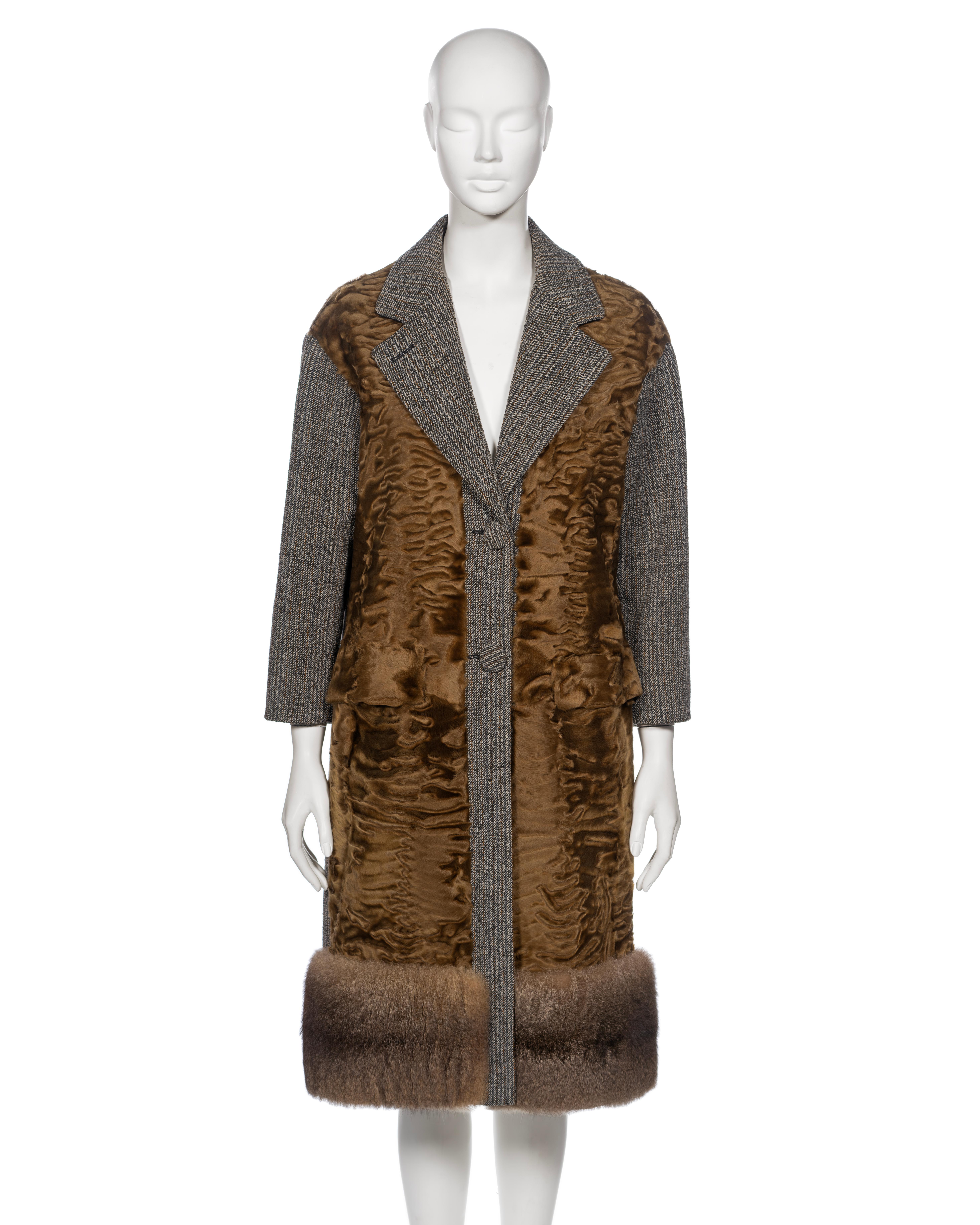 ▪ Brand: Prada
▪ Creative Director: Miuccia Prada
▪ Collection: Fall-Winter 2016
▪ Sold by: One of a Kind Archive
▪ Fabric: Dyed Swakara Lamb Fur, Virgin Wol, Nylon, Brush Tail Possum Fur, Viscose
▪ Size: EU 36 - SMALL
▪ Made in: Italy
▪ Condition: