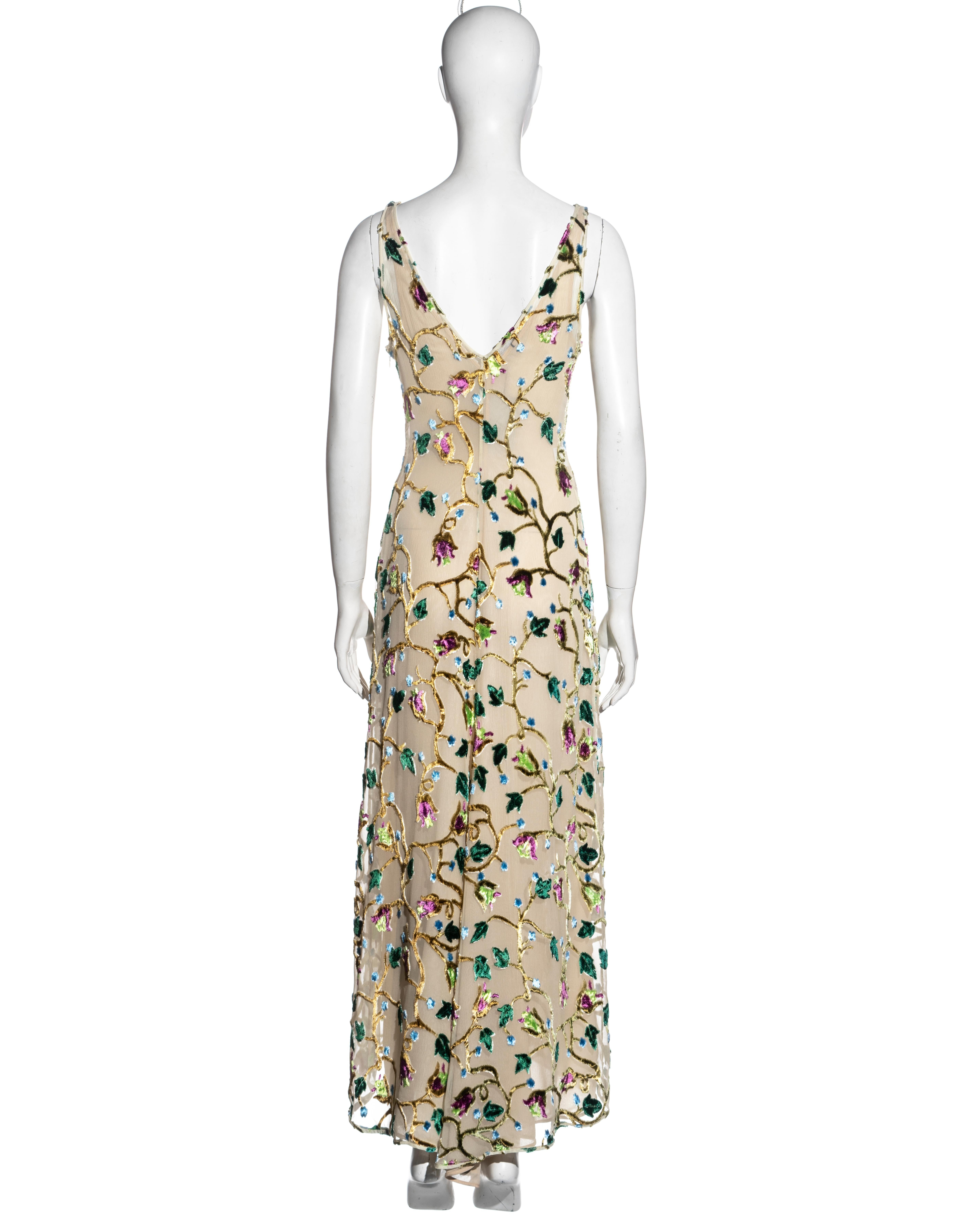 Prada by Miuccia Prada ivory silk devore evening dress, ss 1997 2