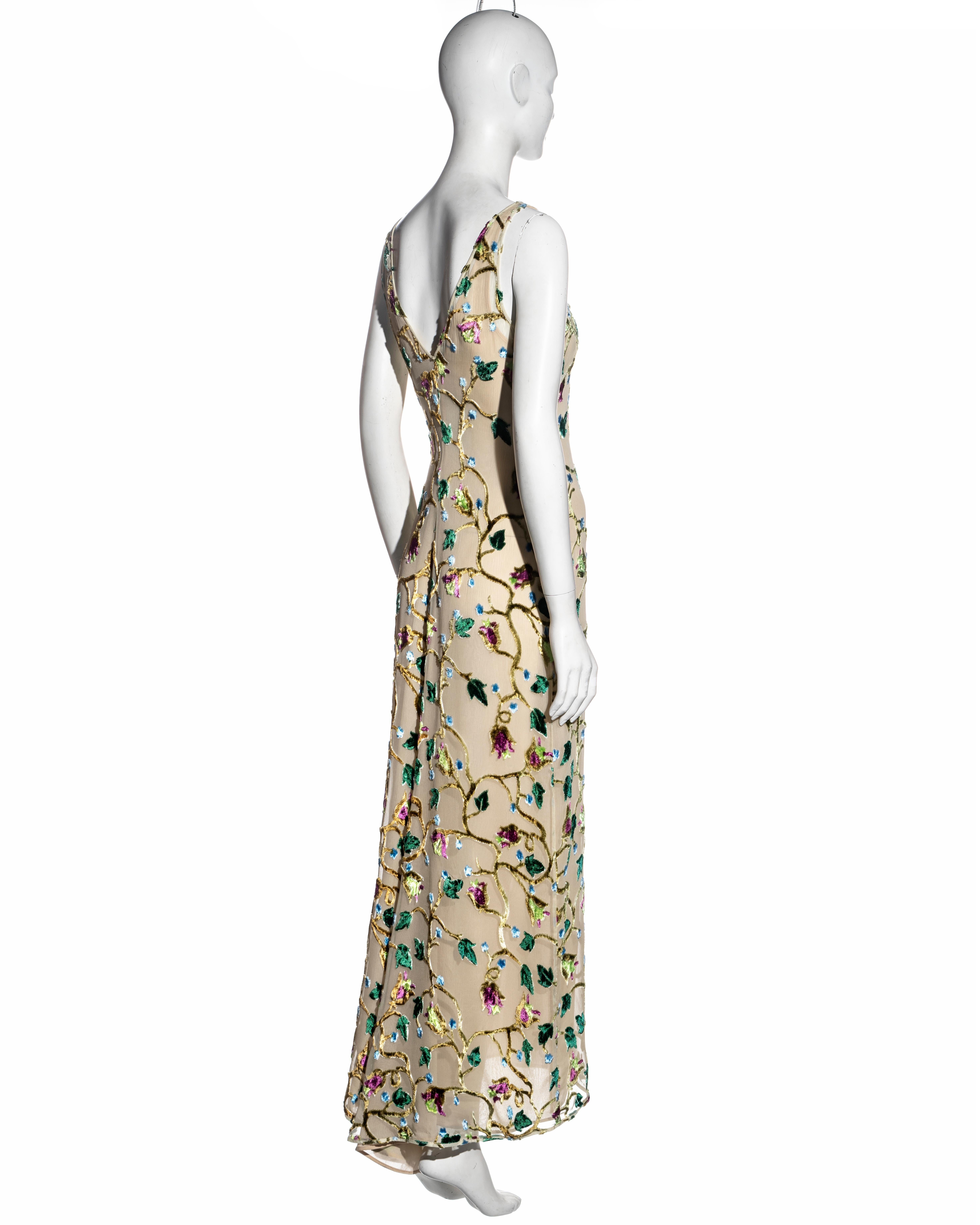 Prada by Miuccia Prada ivory silk devore evening dress, ss 1997 1