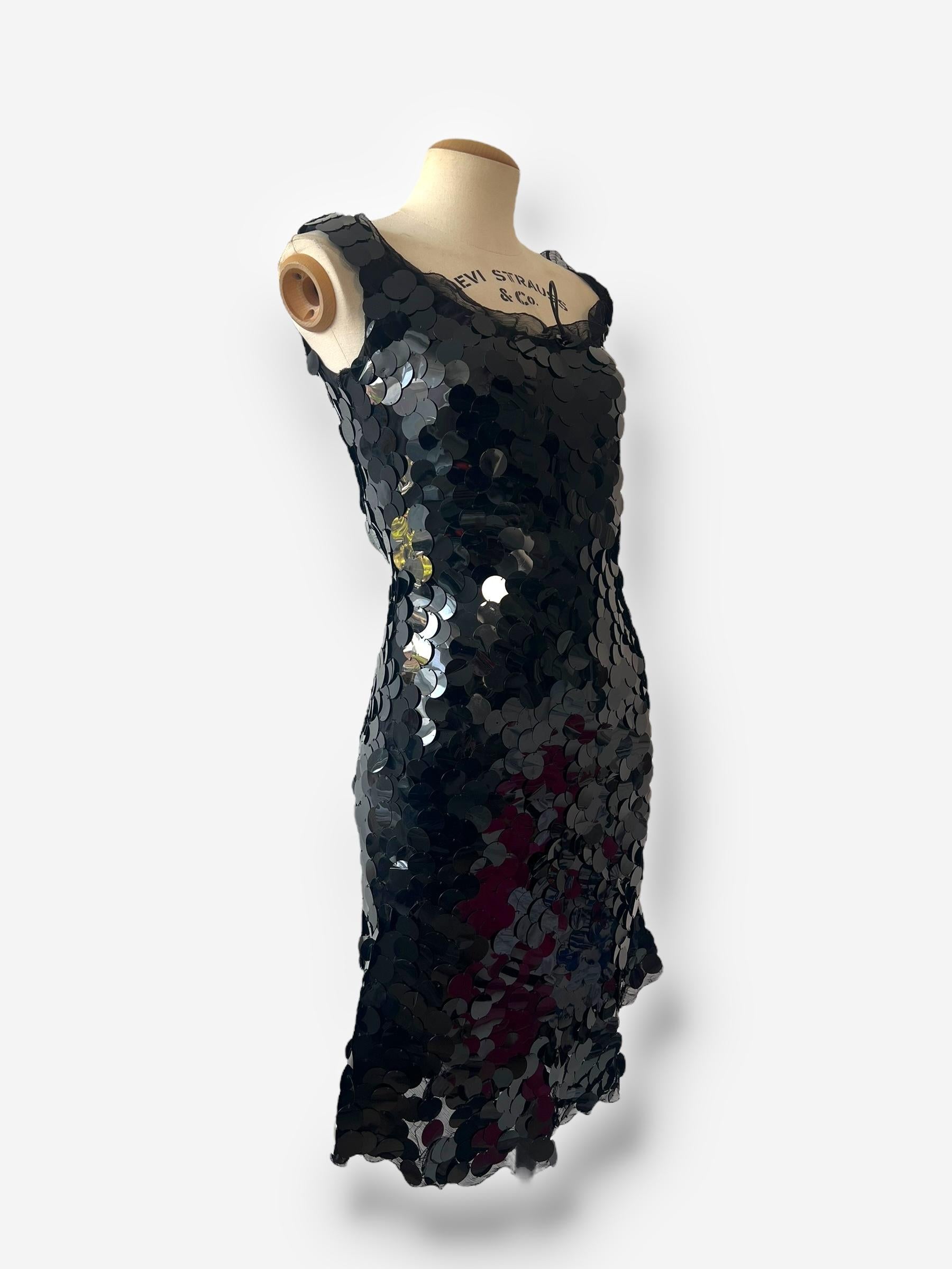 Prada by Miuccia Prada Paillette Dress, Circa 1999 In Good Condition For Sale In CAPELLE AAN DEN IJSSEL, ZH
