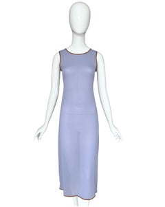 Prada by Miuccia Prada Spring/Summer 1996 Collection Sheer Lavender Silk Dress
