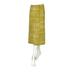Prada by Miuccia Prada Spring Summer 1996 Runway Collection Silk Printed Skirt
