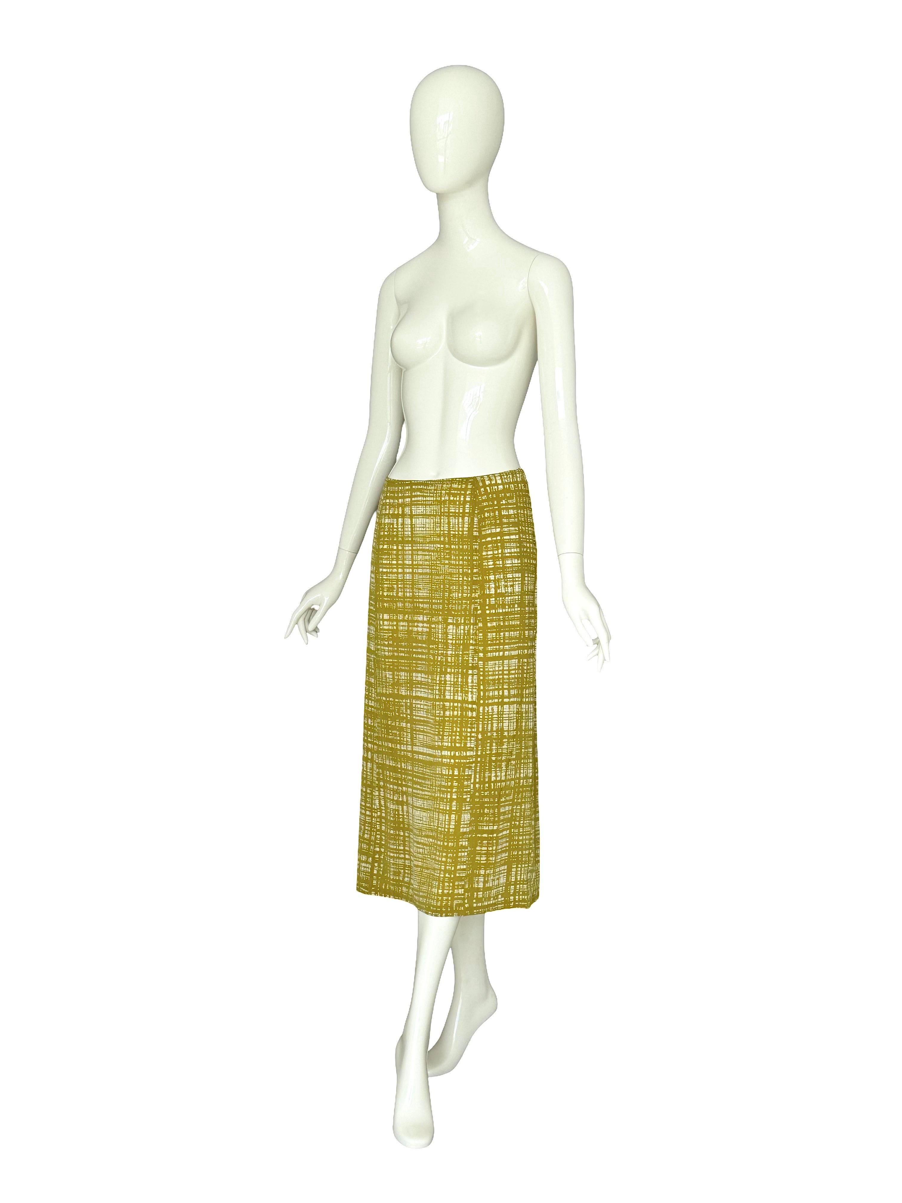 Jupe imprimée Prada par Miuccia Prada, collection de défilé printemps-été 1996 Pour femmes en vente