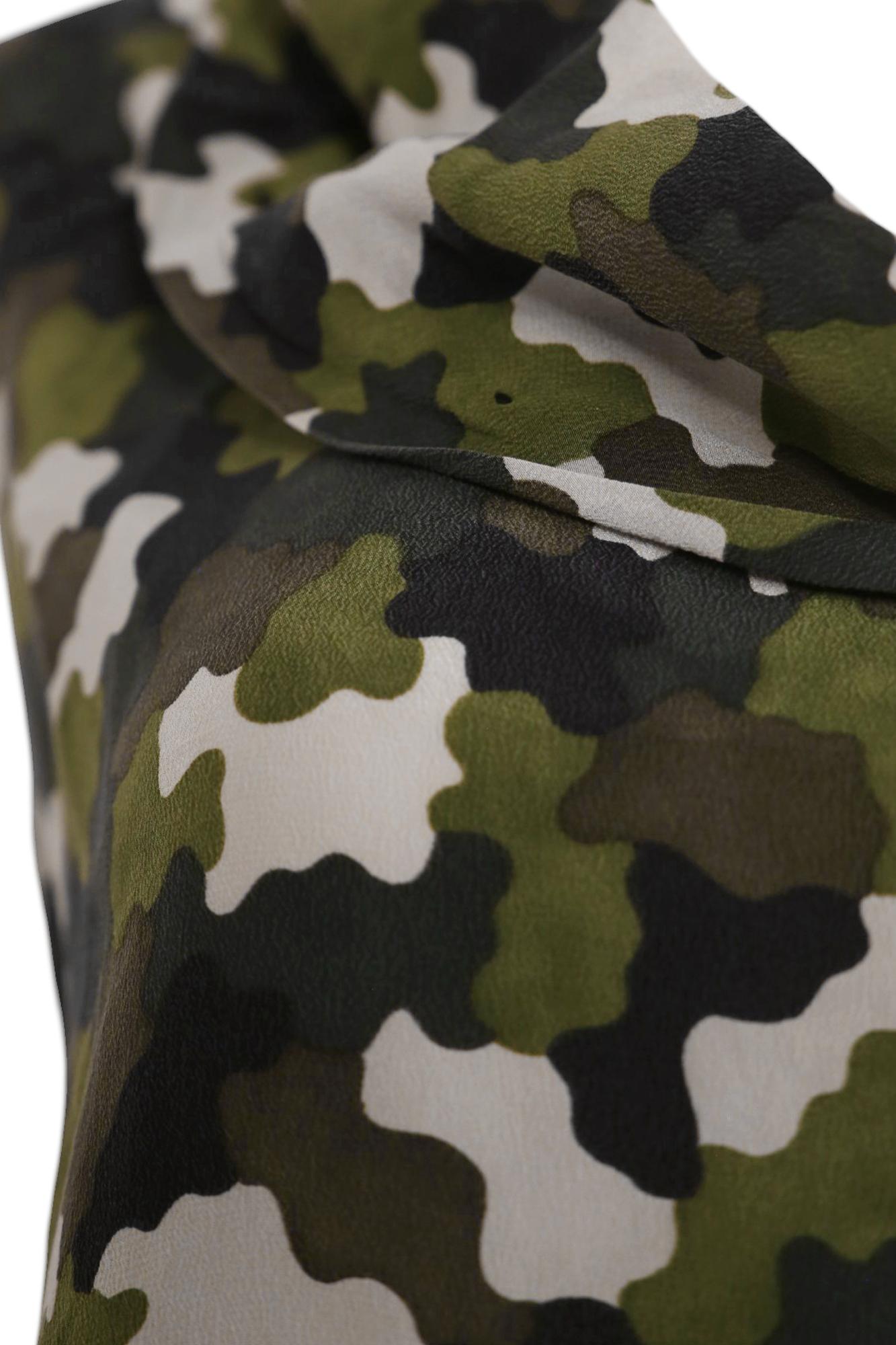 Prada by Miuccia PRE-OTOÑO 2010 Top relajado con cordones de camuflaje en venta 6