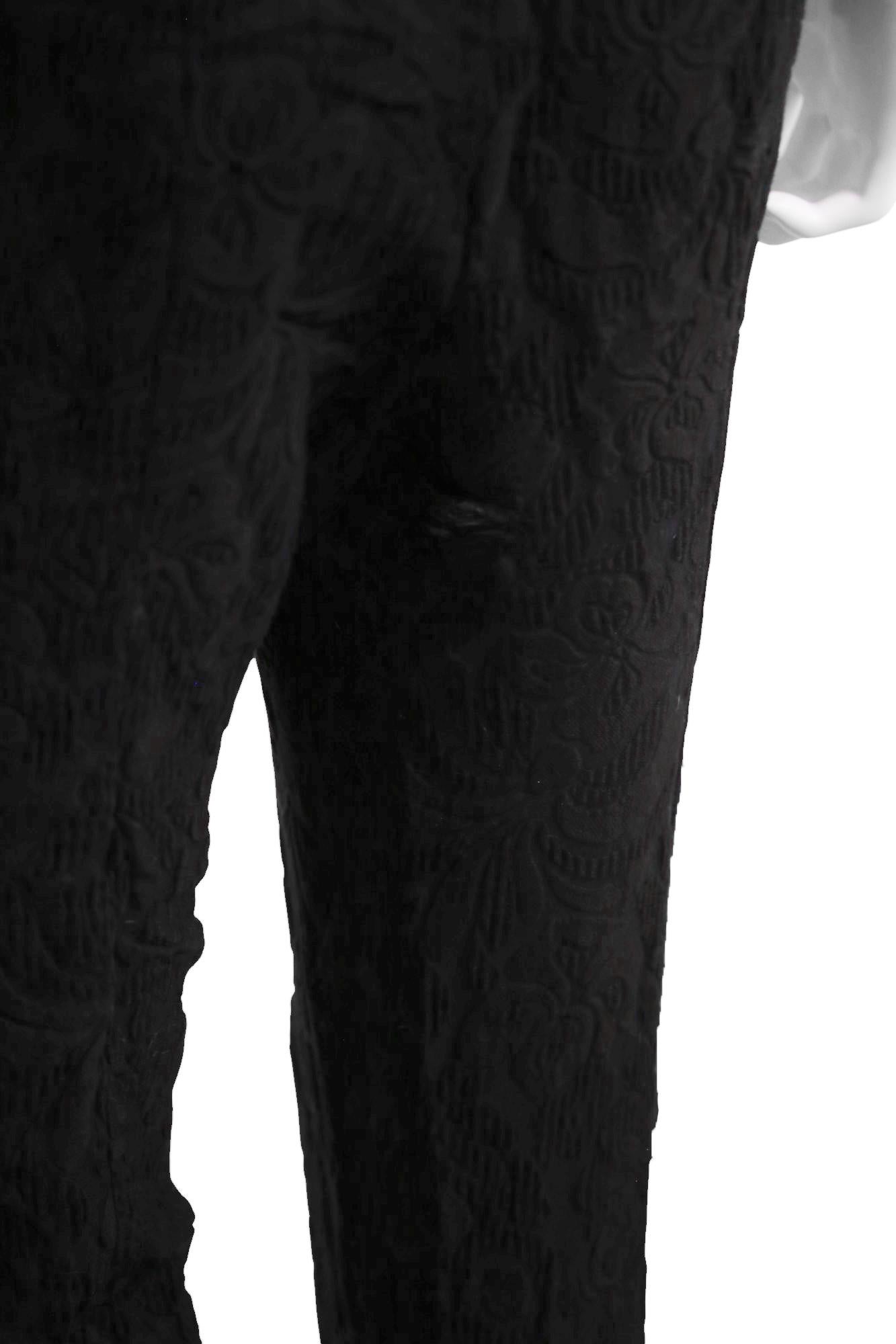 Prada by Miuccia S/S 2015 Pantalones vaqueros negros con estampado floral desgastado en venta 5