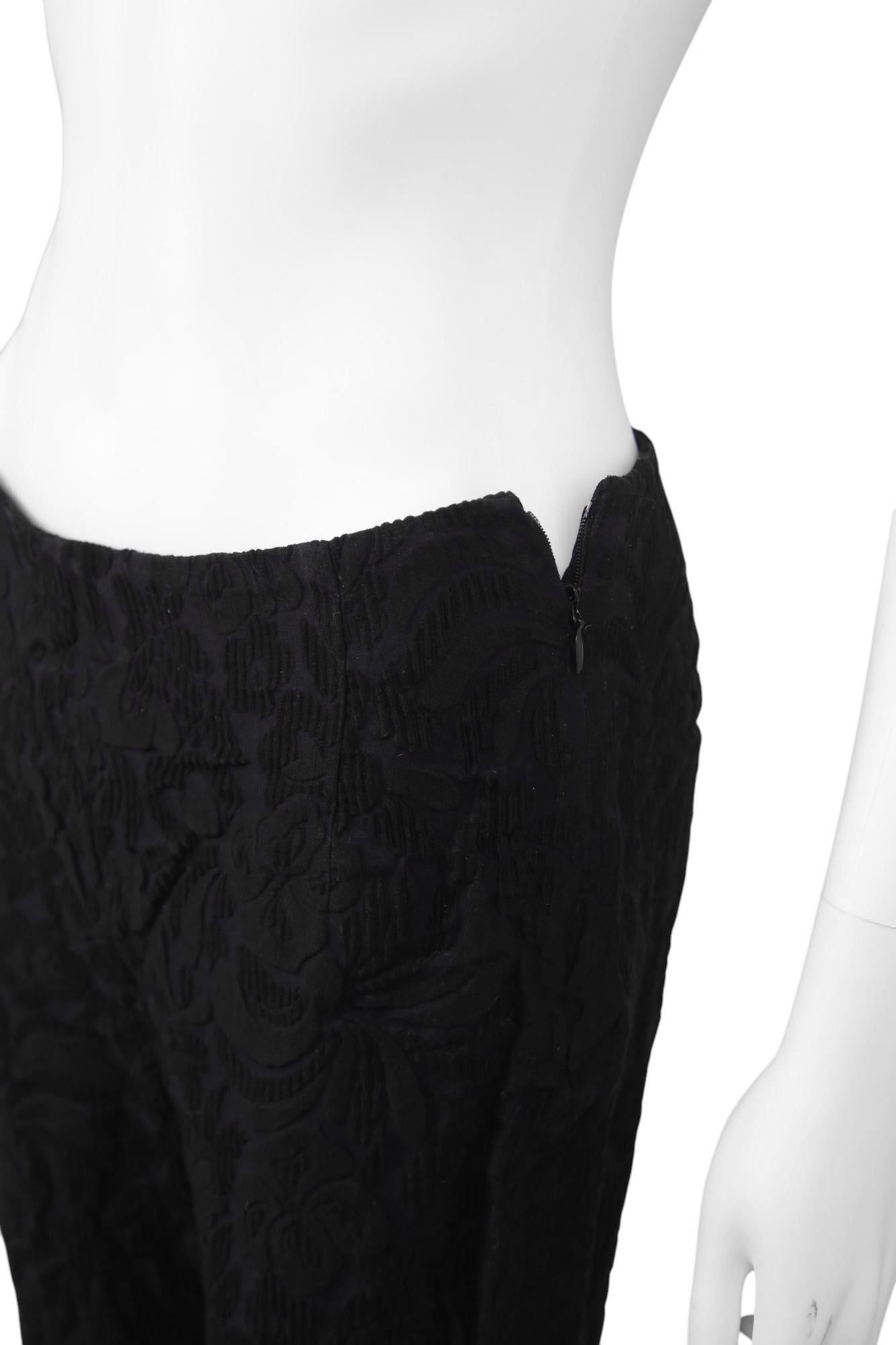 Prada by Miuccia S/S 2015 Pantalones vaqueros negros con estampado floral desgastado en venta 3