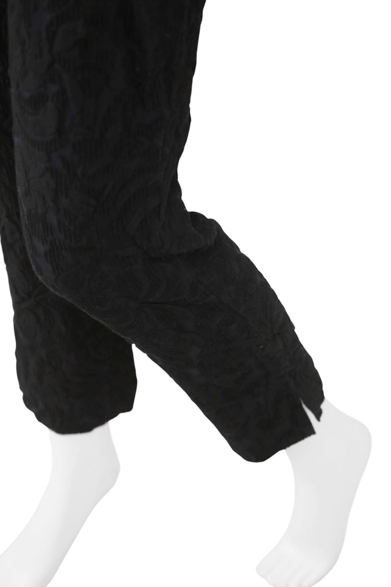 Prada by Miuccia S/S 2015 Pantalones vaqueros negros con estampado floral desgastado en venta 4