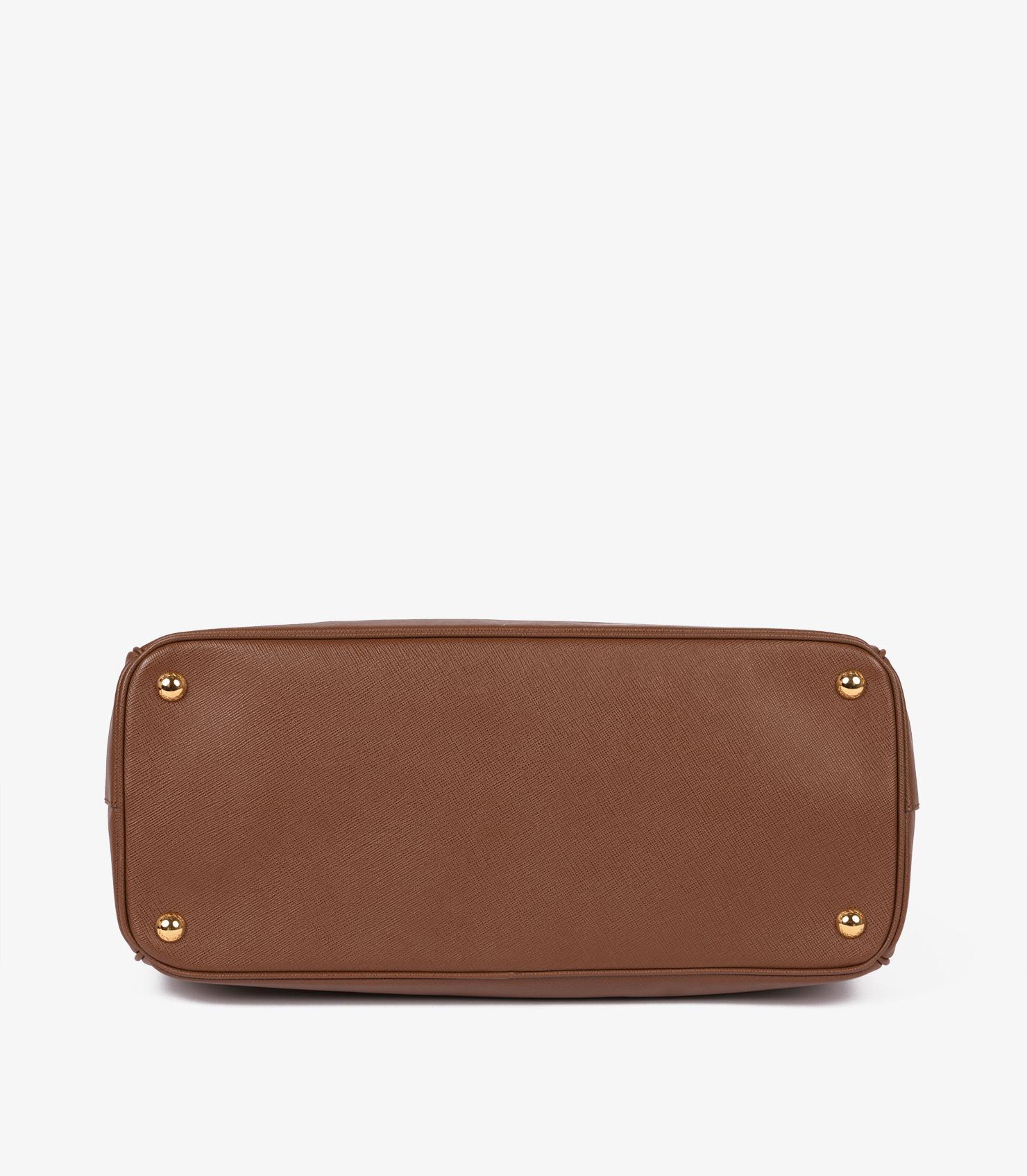 Prada Cacao Saffiano Lux Leather Large Galleria Tote 2