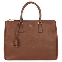 Prada Cacao Saffiano Lux Leather Large Galleria Tote