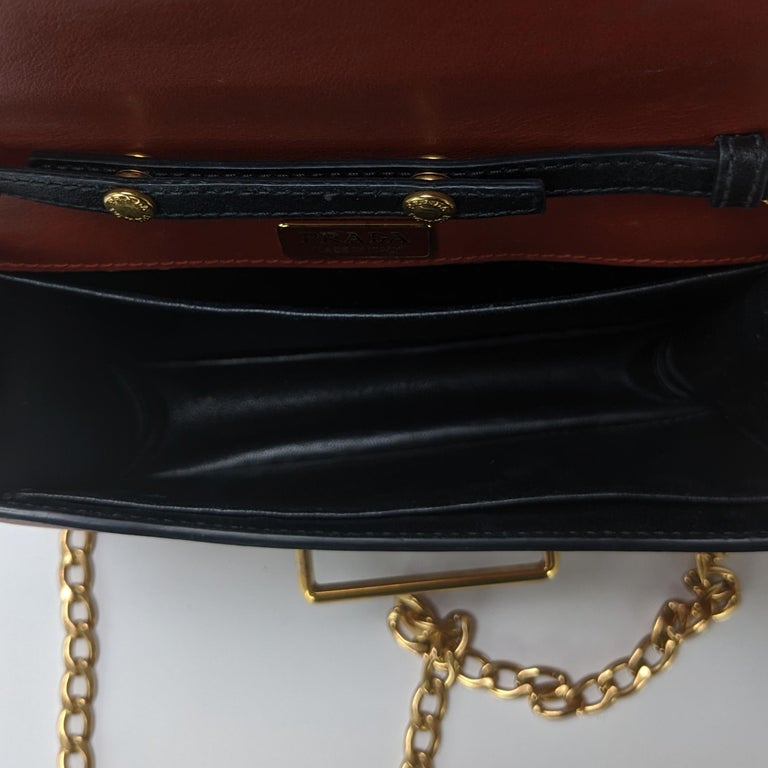 Prada Cahier Astrology Moon Star Brown Leather Crossbody Bag For Sale ...