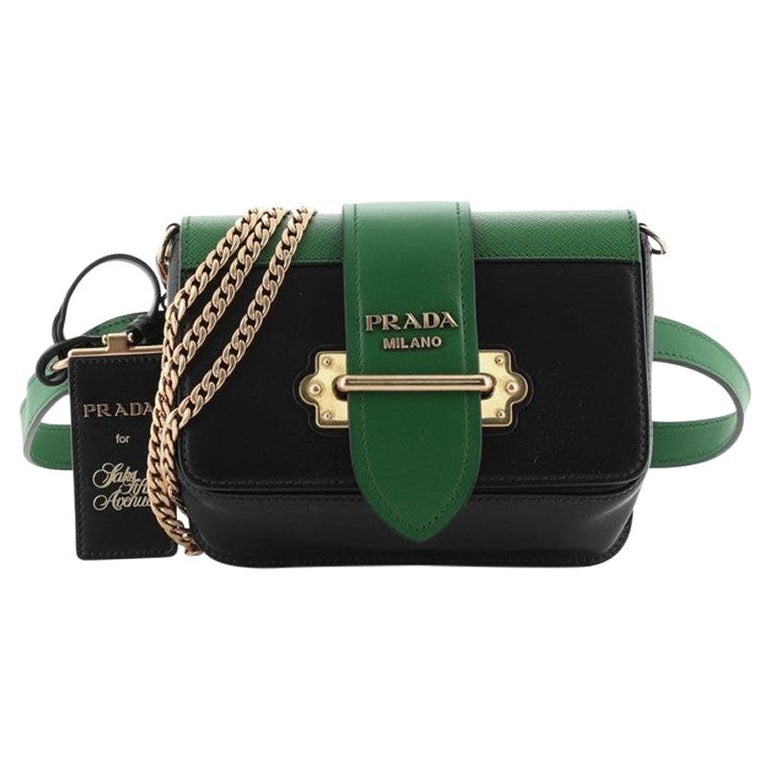 PRADA City Calf Saffiano Cahier Bag Black 1292912