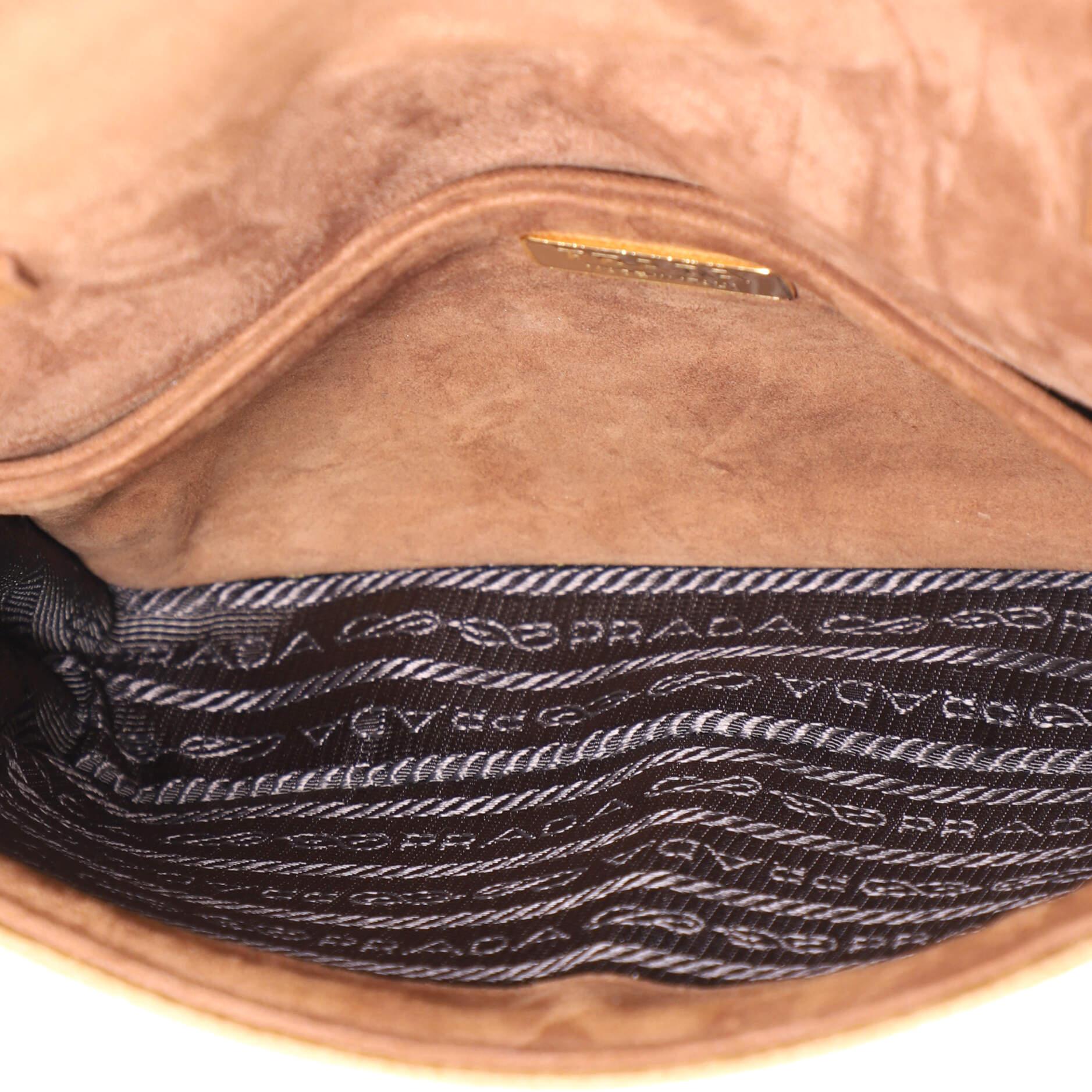 Brown Prada Cahier Belt Bag Printed Velvet Small