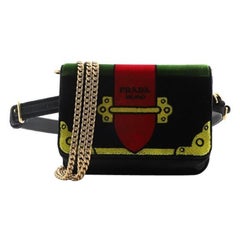 Prada Cahier Belt Bag Printed Velvet Small