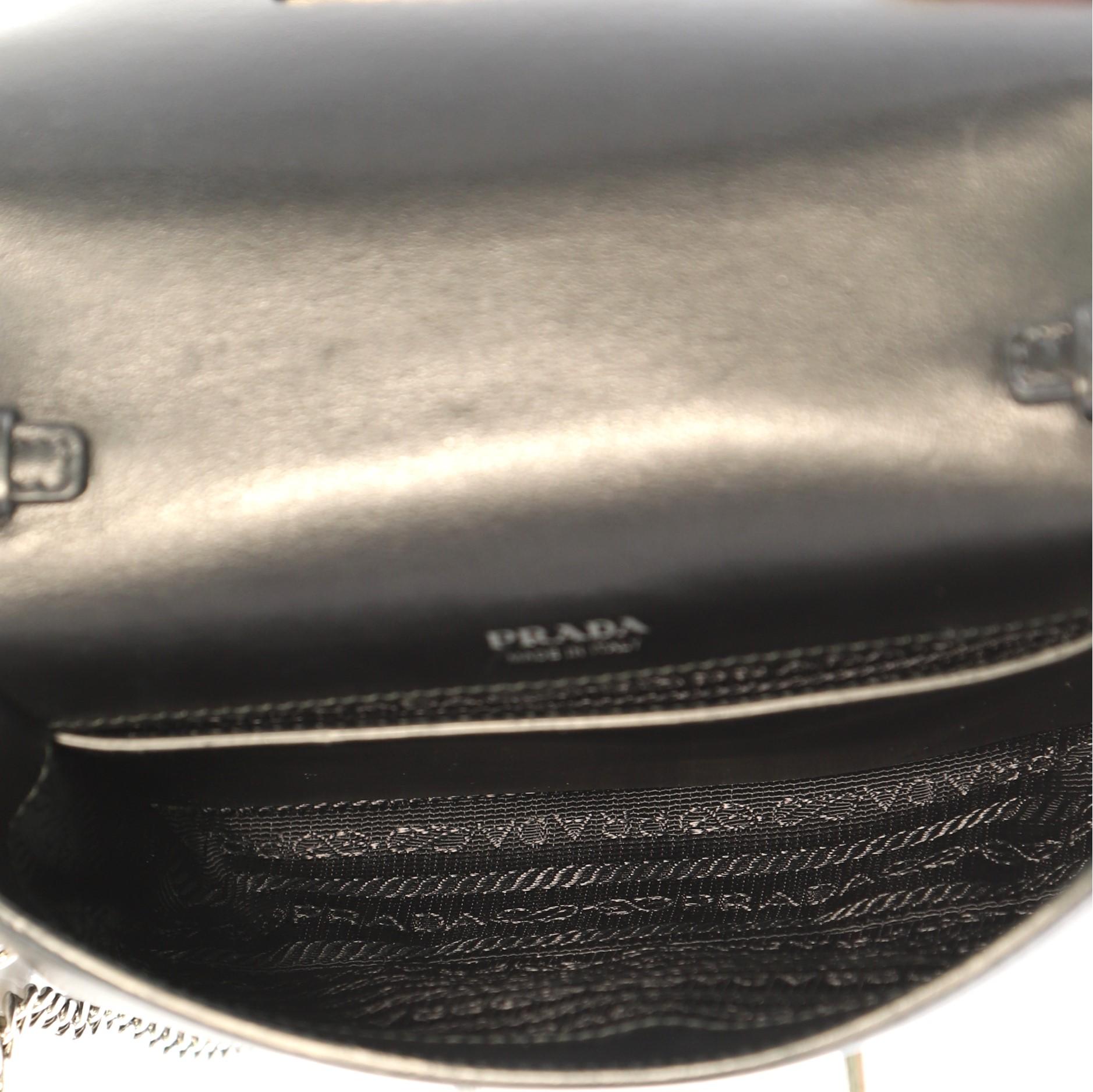 Women's Prada Cahier Belt Bag Studded City Calf with Saffiano Leather Small