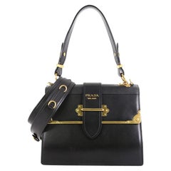 Prada Cahier Convertible Shoulder Bag City Calf and Saffiano Leather Mediem