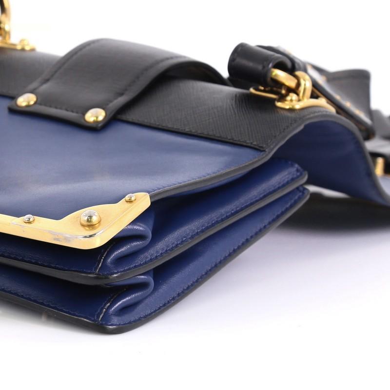 Women's  Prada Cahier Crossbody Bag City Calf and Saffiano Leather Small