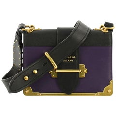 Prada Cahier Crossbody Bag City Calf and Saffiano Leather Small