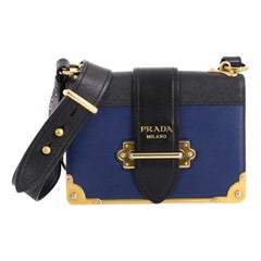 Prada Cahier Crossbody Bag City Calf and Saffiano Leather Small