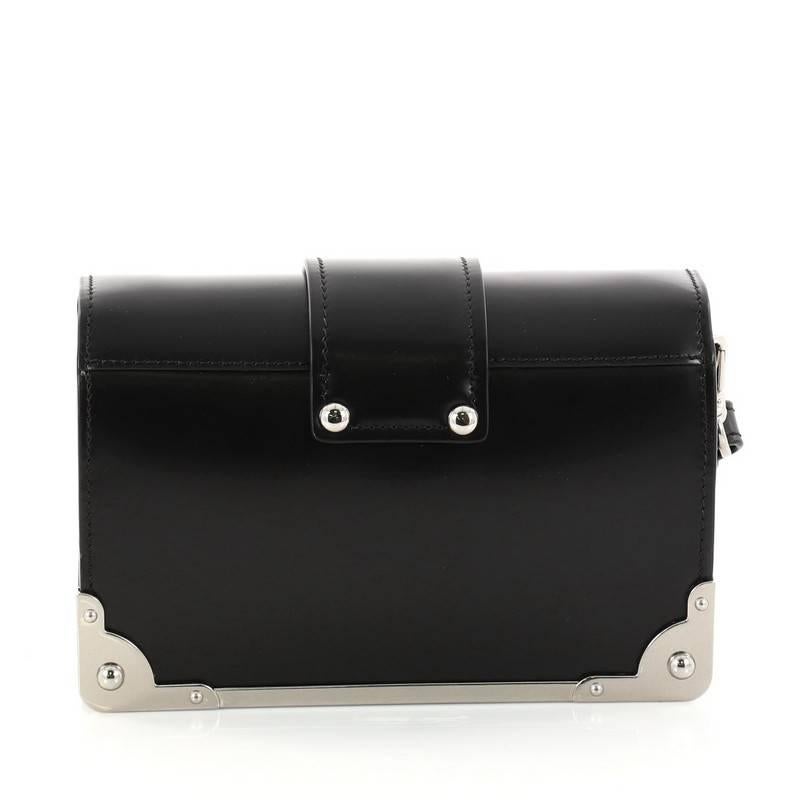 Black Prada Cahier Crossbody Bag City Calf Small